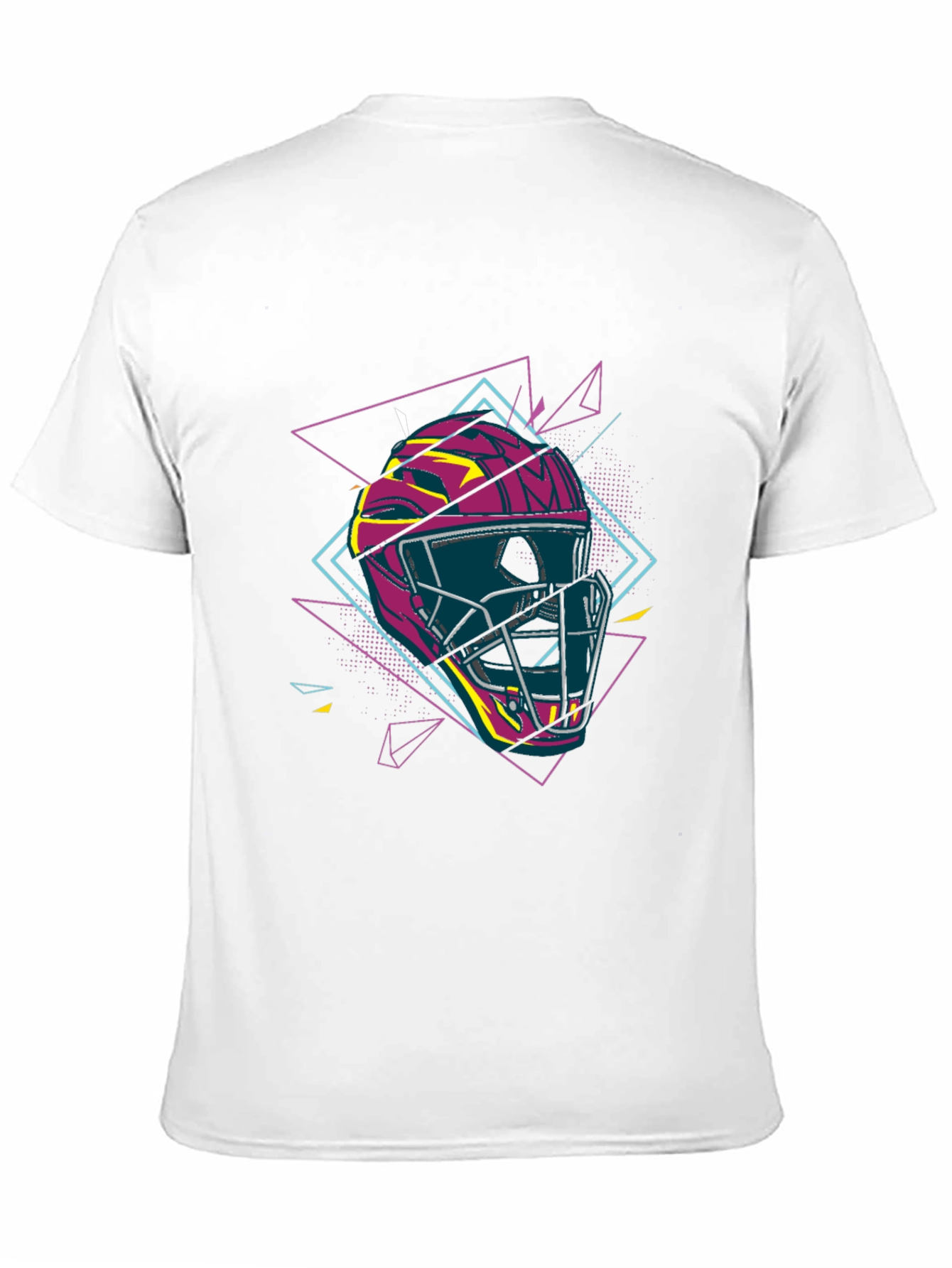 Retro Hockey Mask Graphic Tee - Black