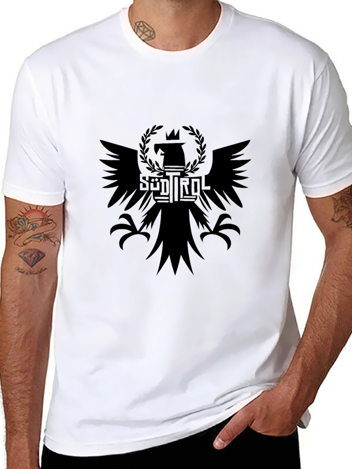 South Tyrol Eagle Crest Black T-Shirt