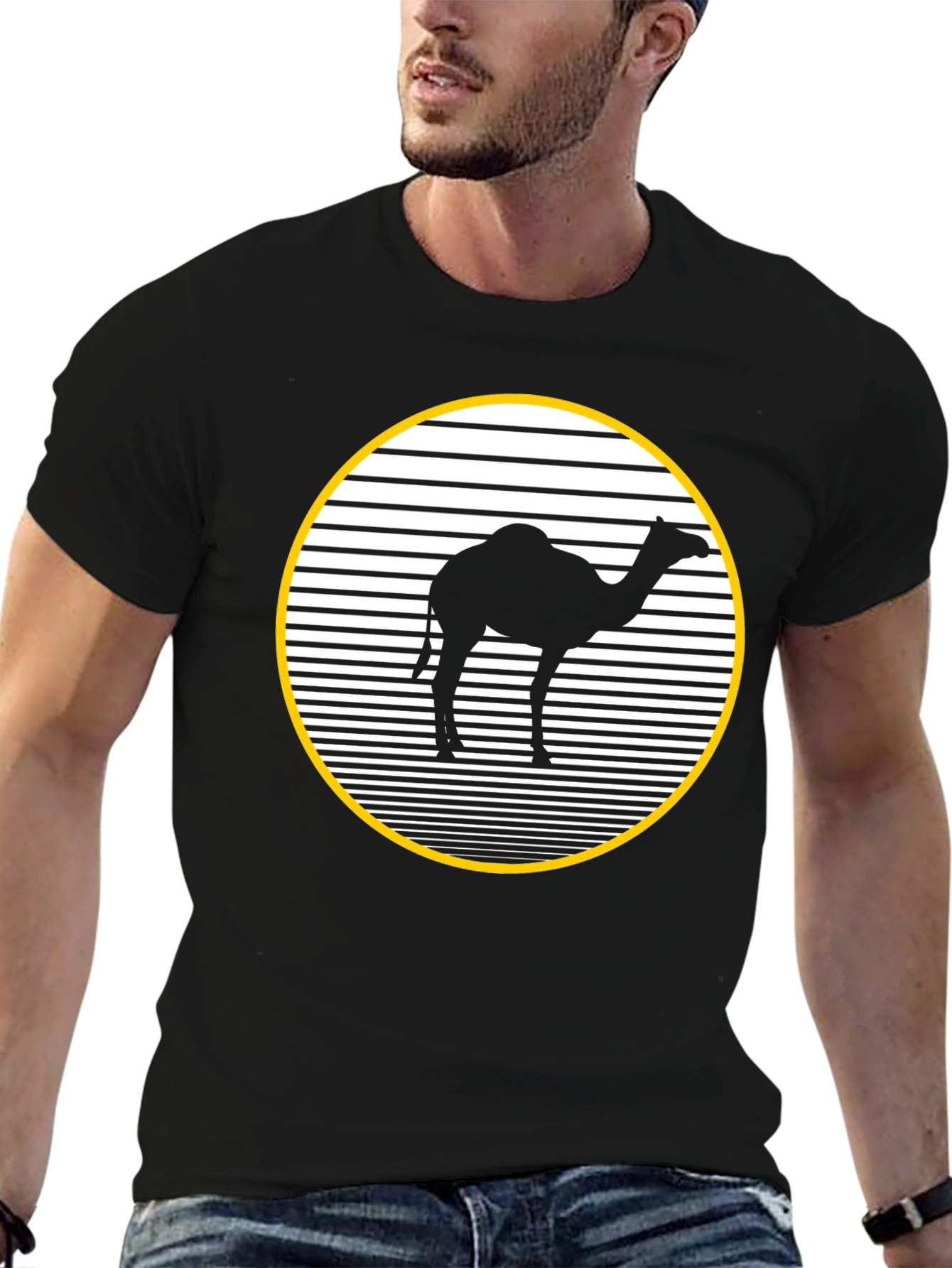 Camel Silhouette T-Shirt - Black Graphic Tee