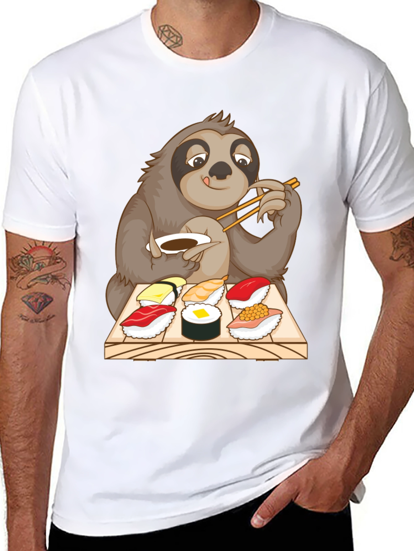 Sloth Sushi T-Shirt - Cute & Funny Animal Tee