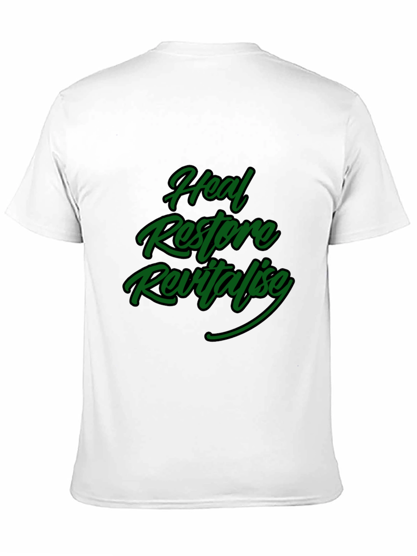 Heal Restore Revitalise Black Graphic T-Shirt