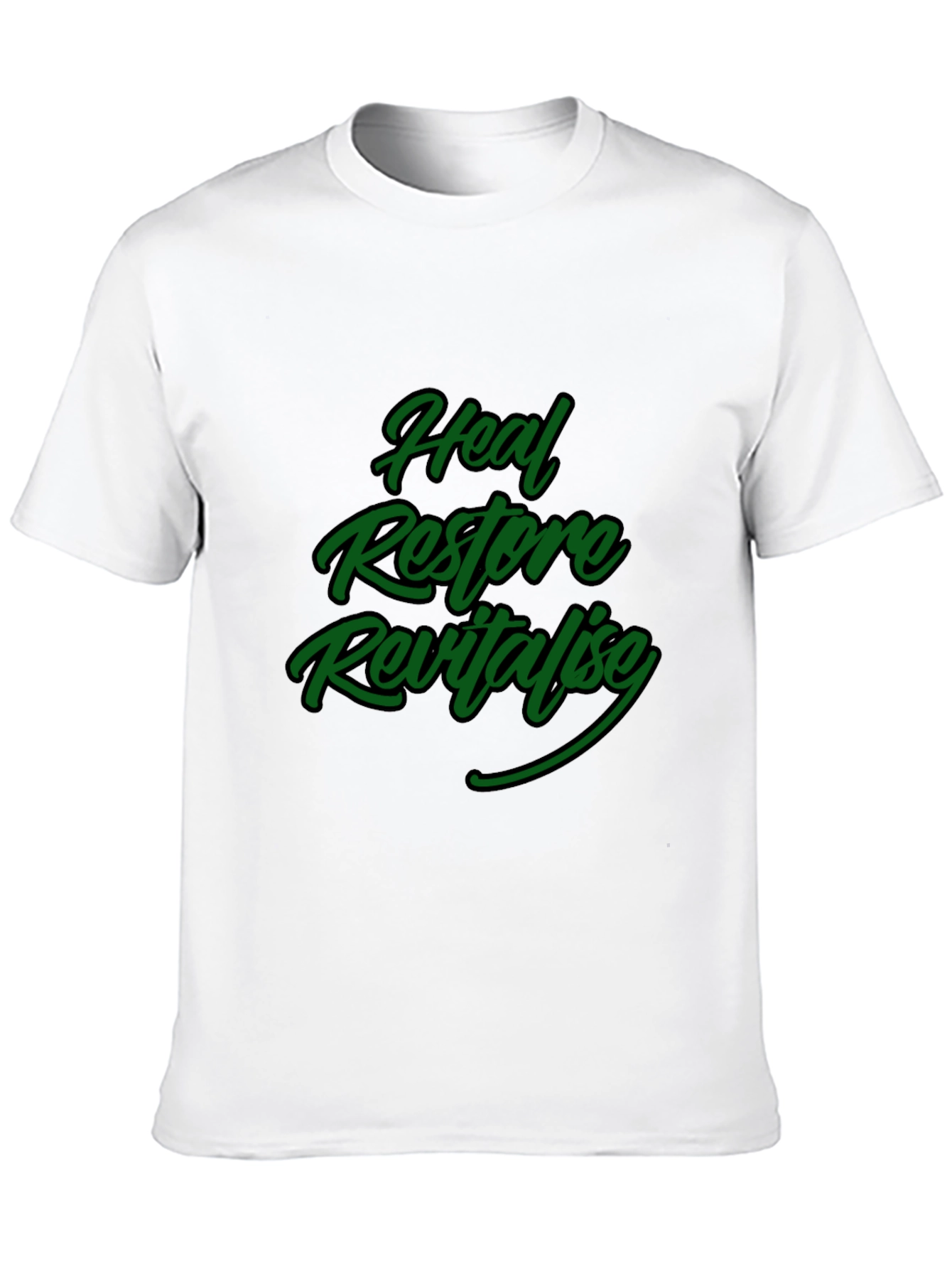 Heal Restore Revitalise Black Graphic T-Shirt