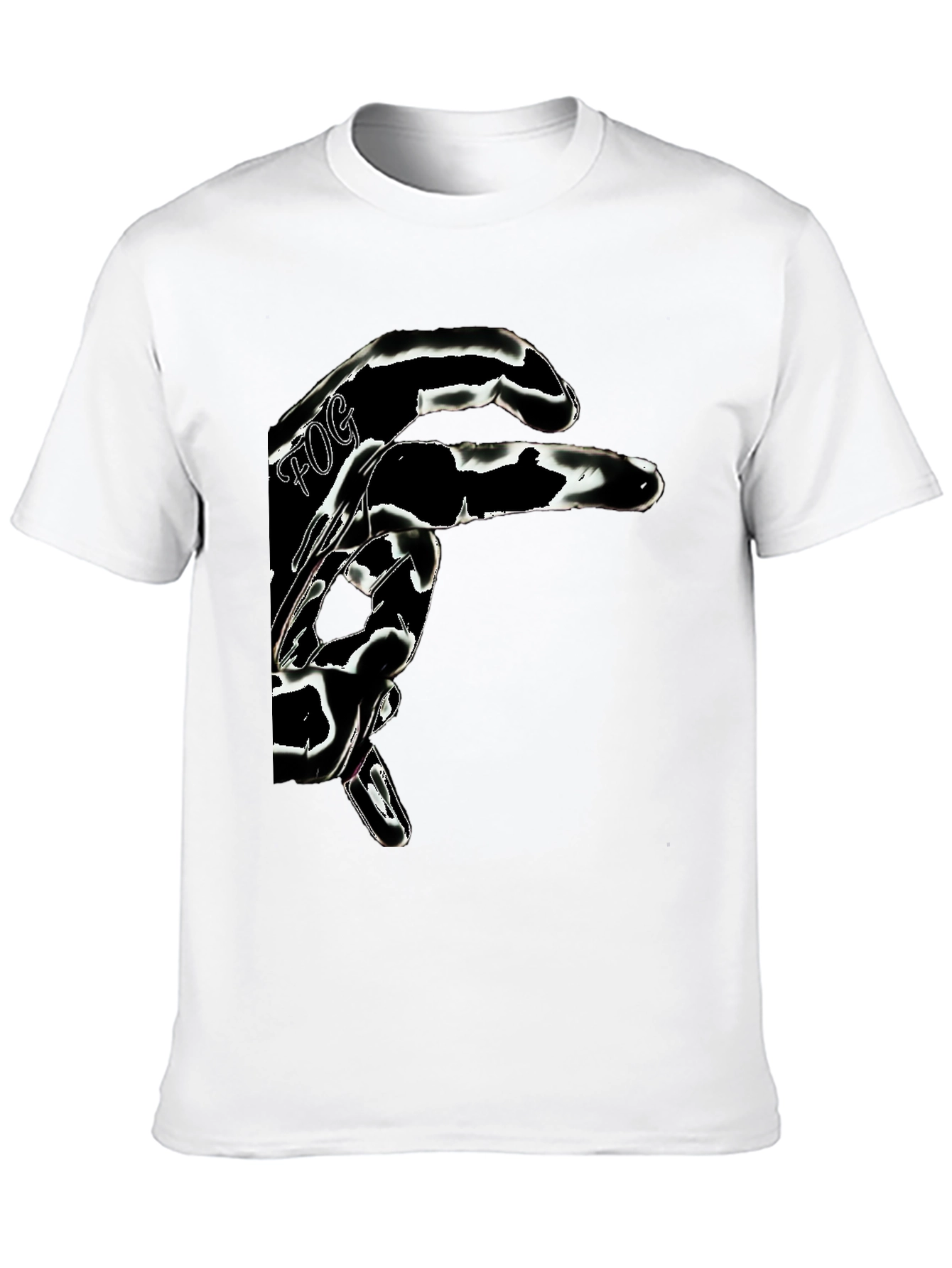 Abstract Graphic Print Mens Black T-Shirt