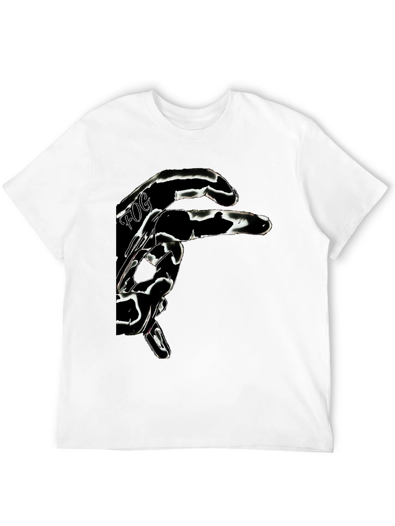 Abstract Graphic Print Mens Black T-Shirt