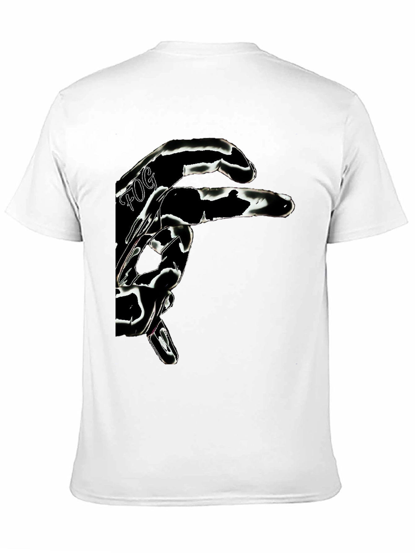 Abstract Graphic Print Mens Black T-Shirt