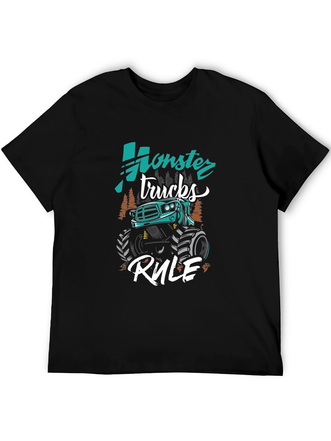 Monster Truck Rule Black T-Shirt