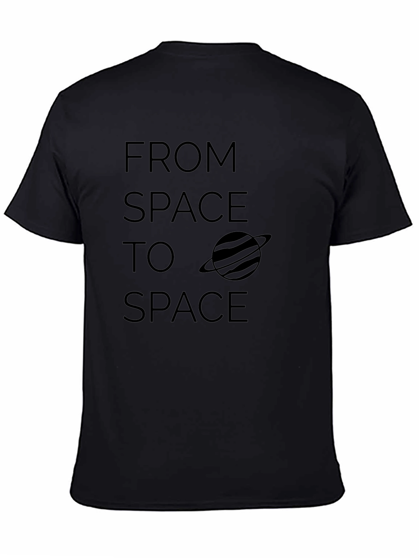 From Space to Space Black Graphic Tee