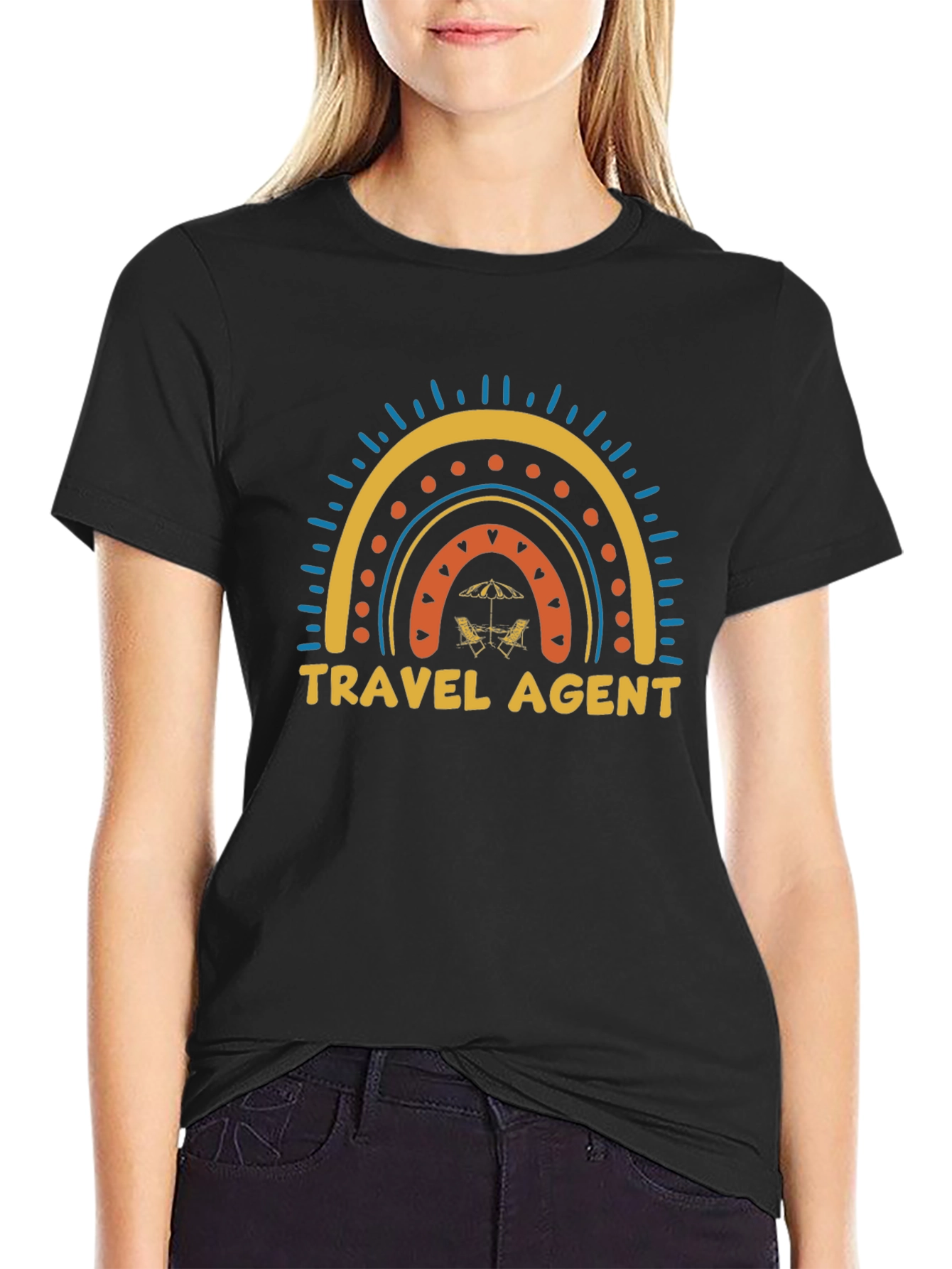 Travel Agent Rainbow Graphic Tee
