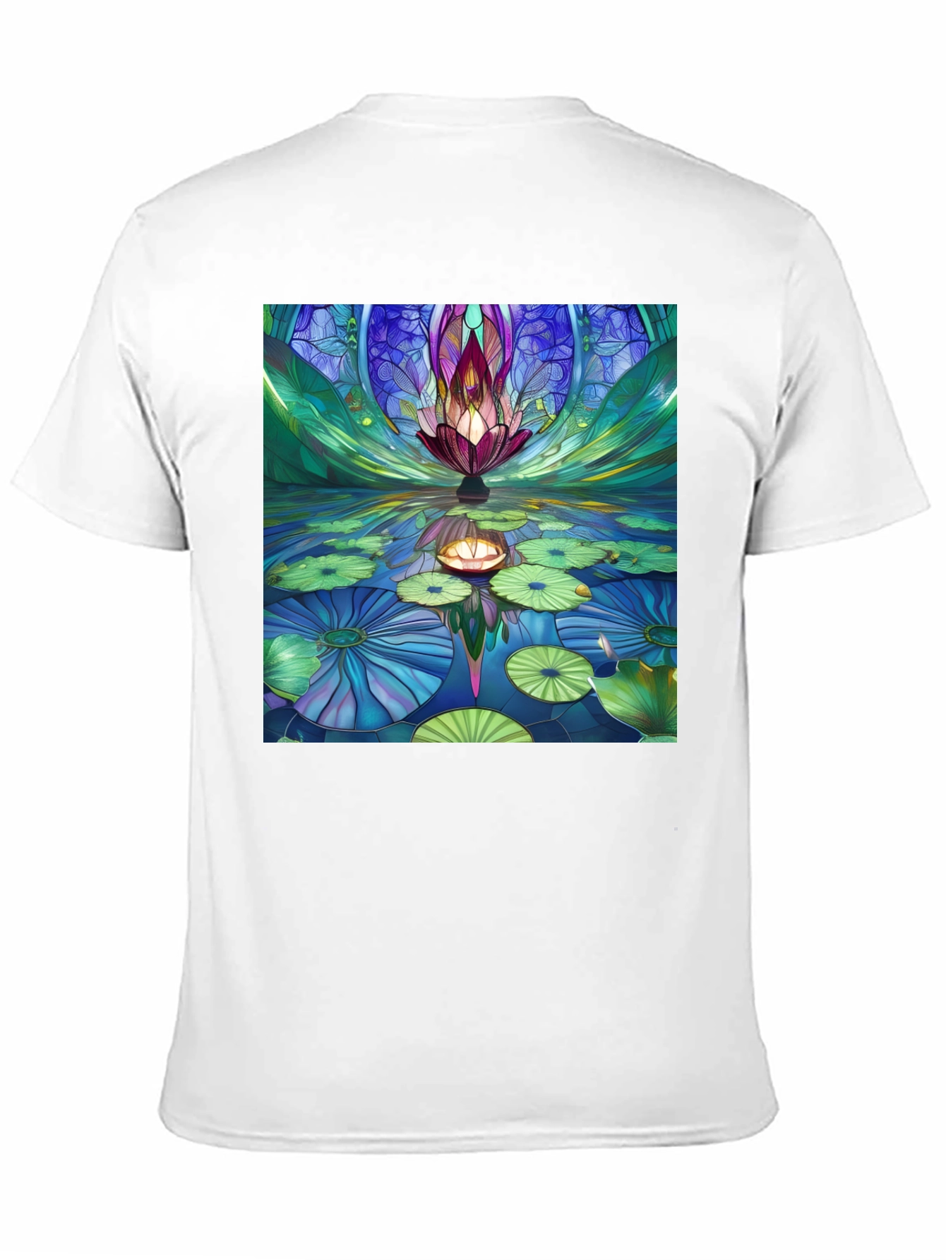Lotus Pond Graphic Black Tee