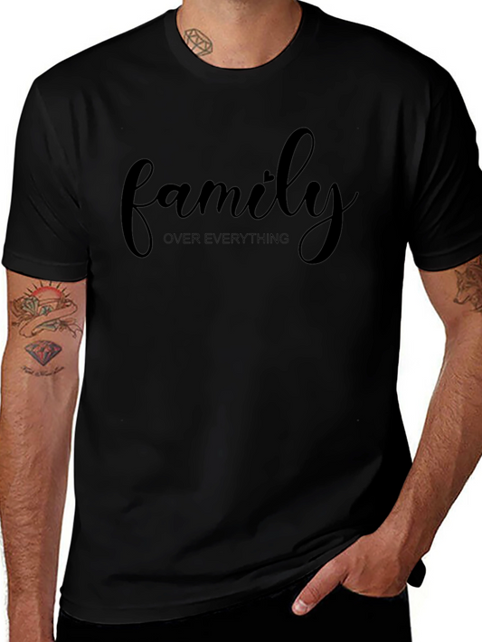 Family Over Everything Black Graphic Tee