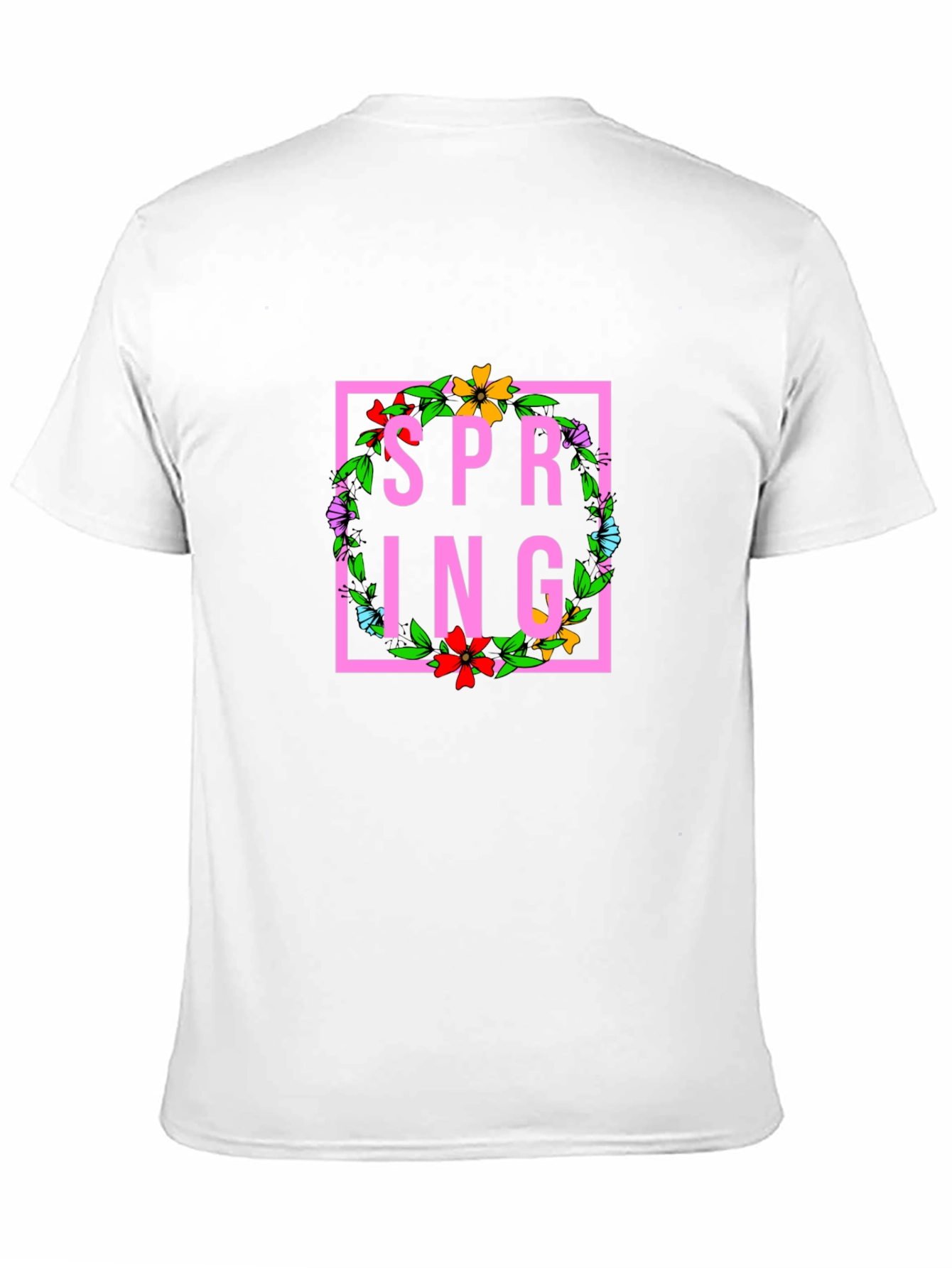 Floral Spring Graphic T-Shirt - Trendy Black Tee