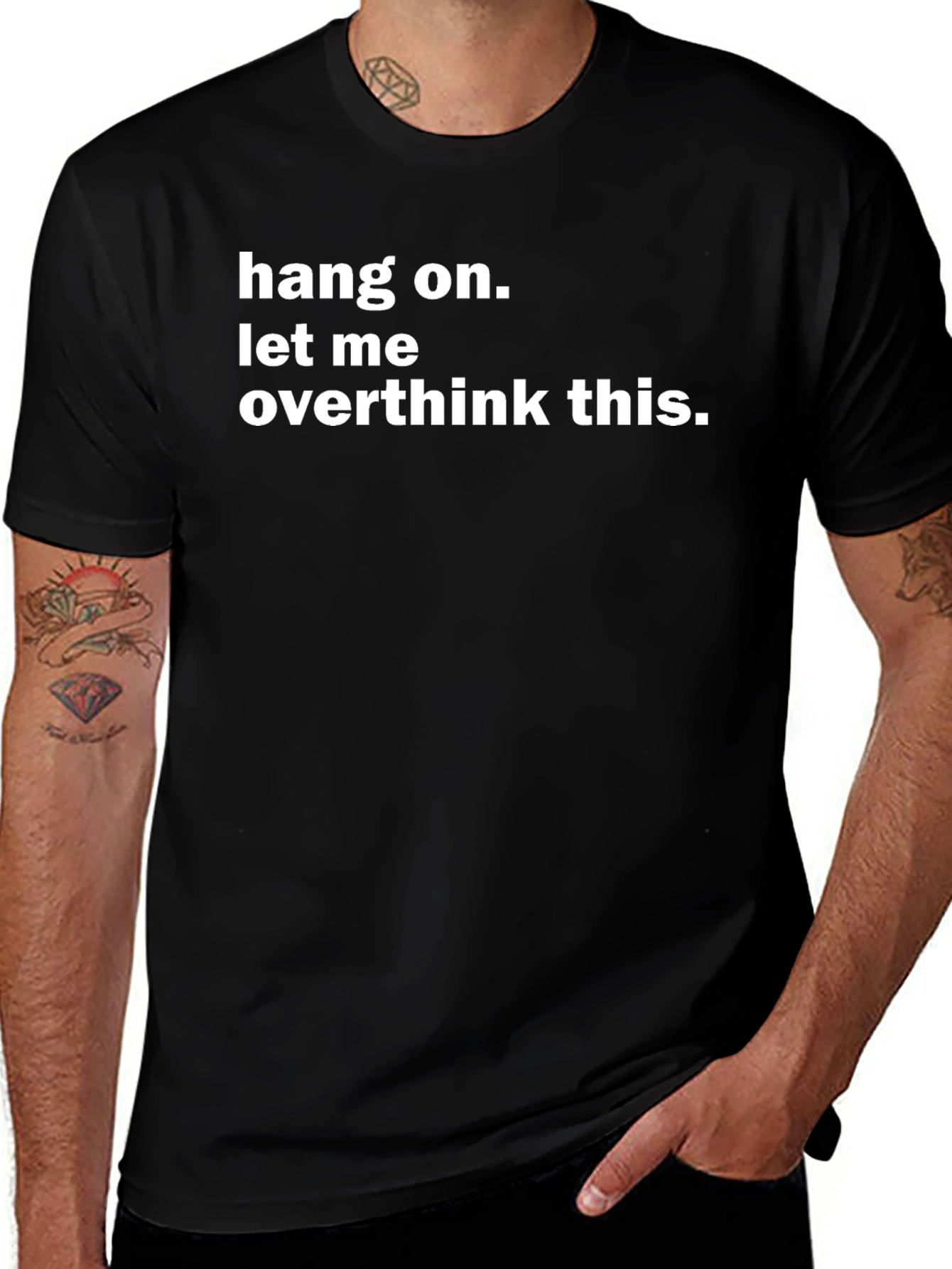 Overthink This Graphic Tee - Black Cotton T-Shirt
