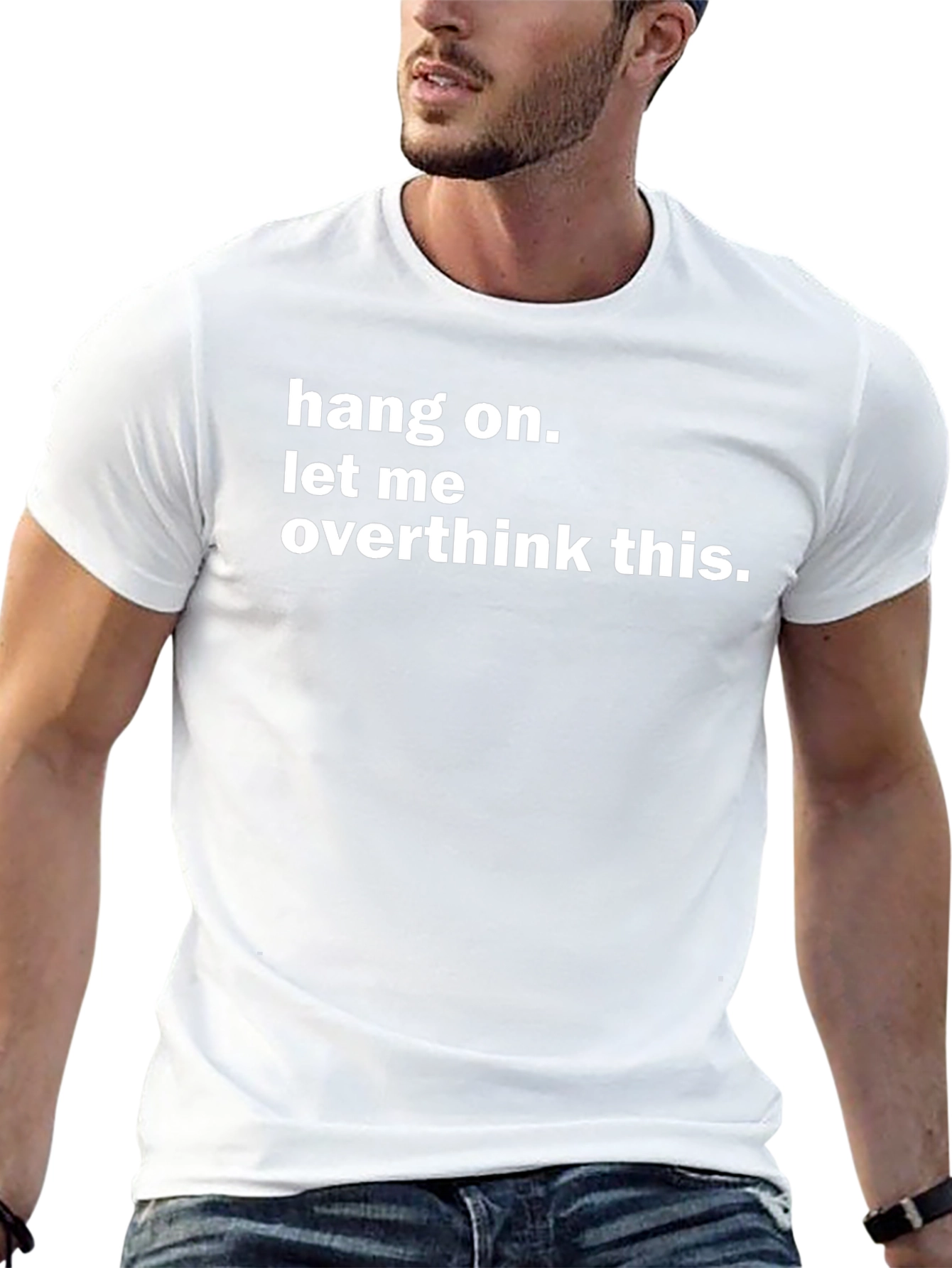 Overthink This Graphic Tee - Black Cotton T-Shirt