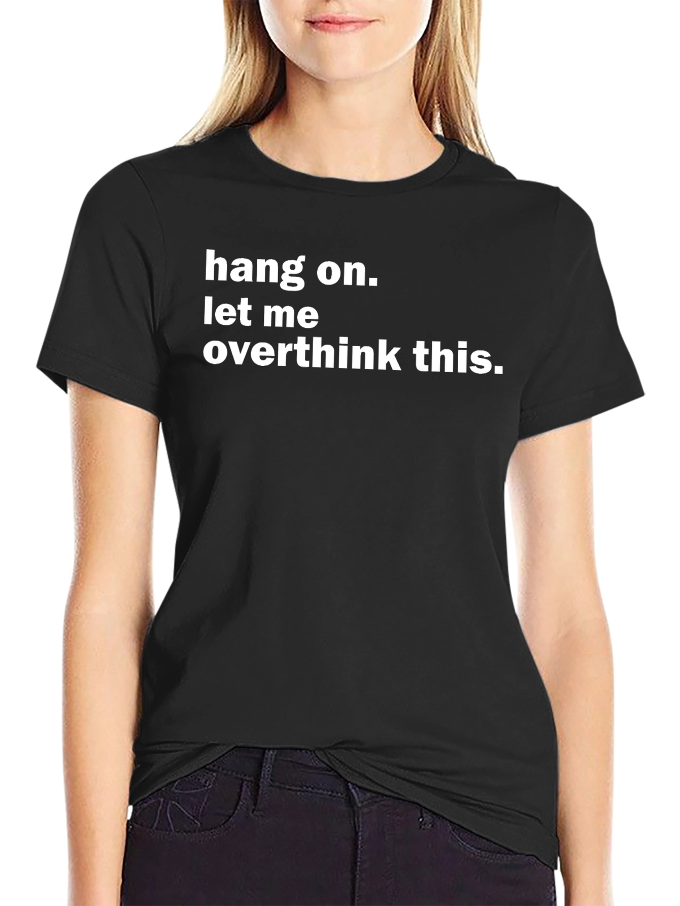 Overthink This Graphic Tee - Black Cotton T-Shirt
