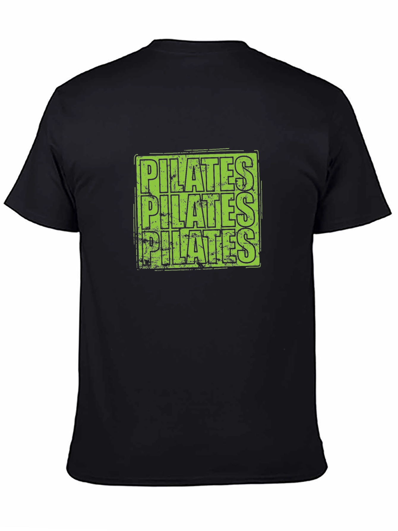 Pilates Graphic Tee - Black Cotton T-Shirt