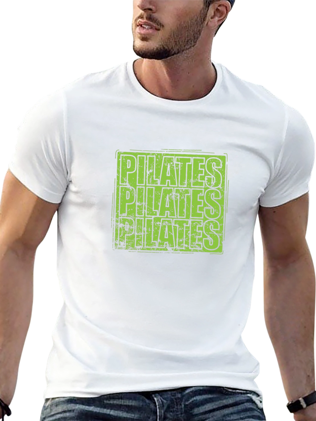 Pilates Graphic Tee - Black Cotton T-Shirt