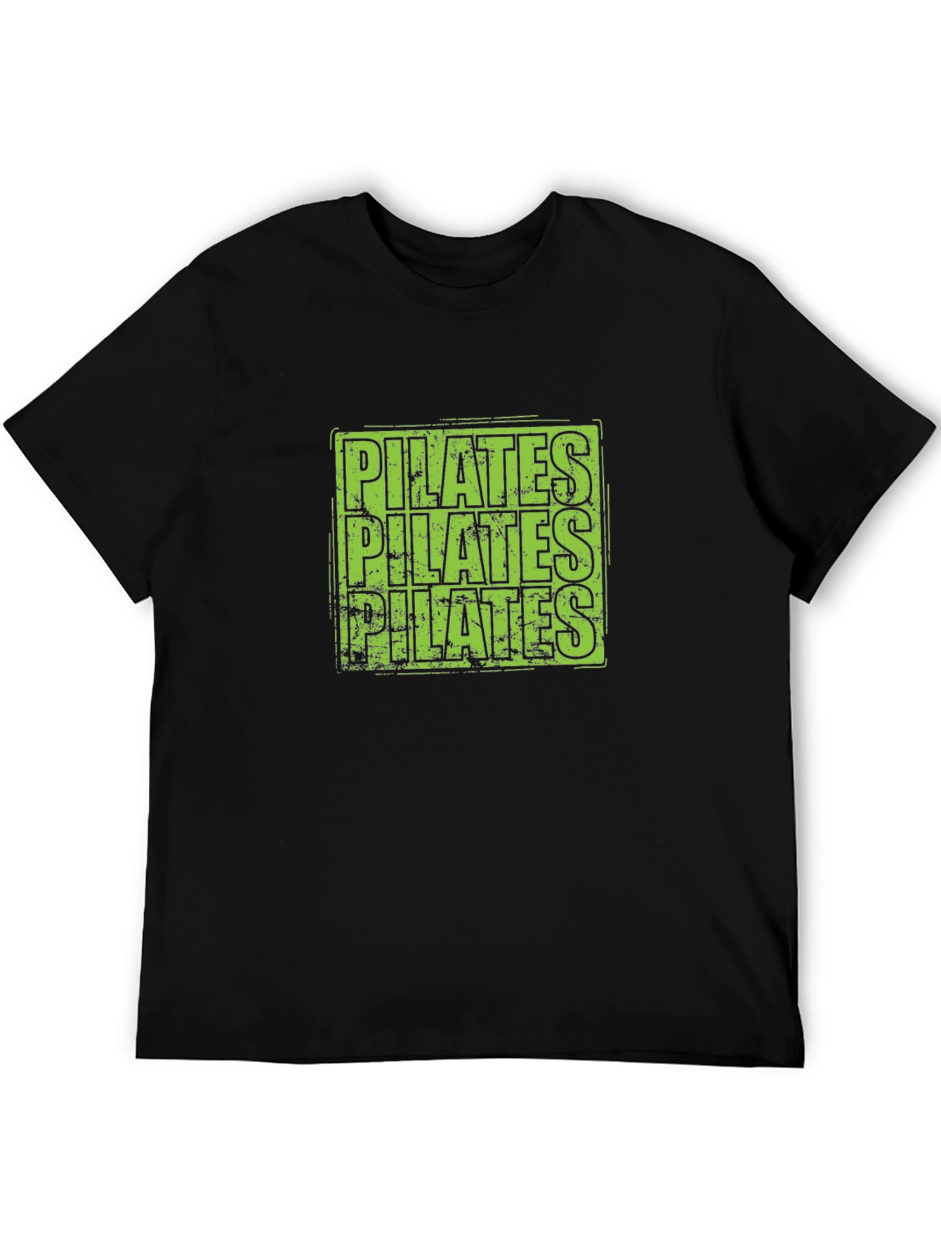Pilates Graphic Tee - Black Cotton T-Shirt