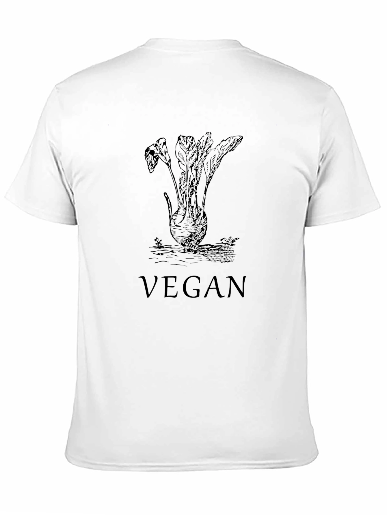 Vegan Beet Graphic Tee - Black Cotton Blend