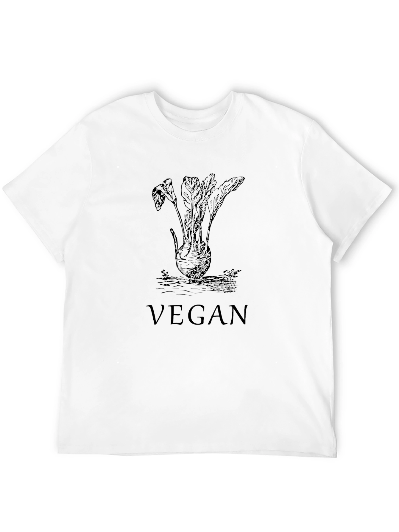 Vegan Beet Graphic Tee - Black Cotton Blend