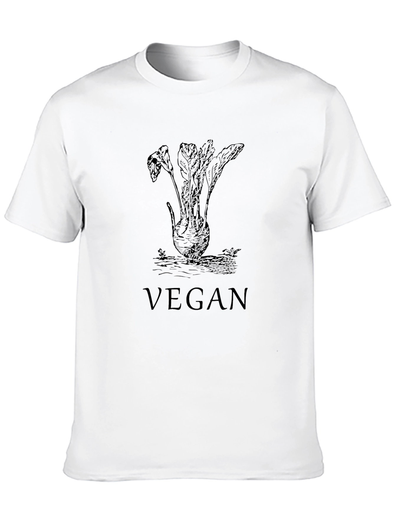 Vegan Beet Graphic Tee - Black Cotton Blend
