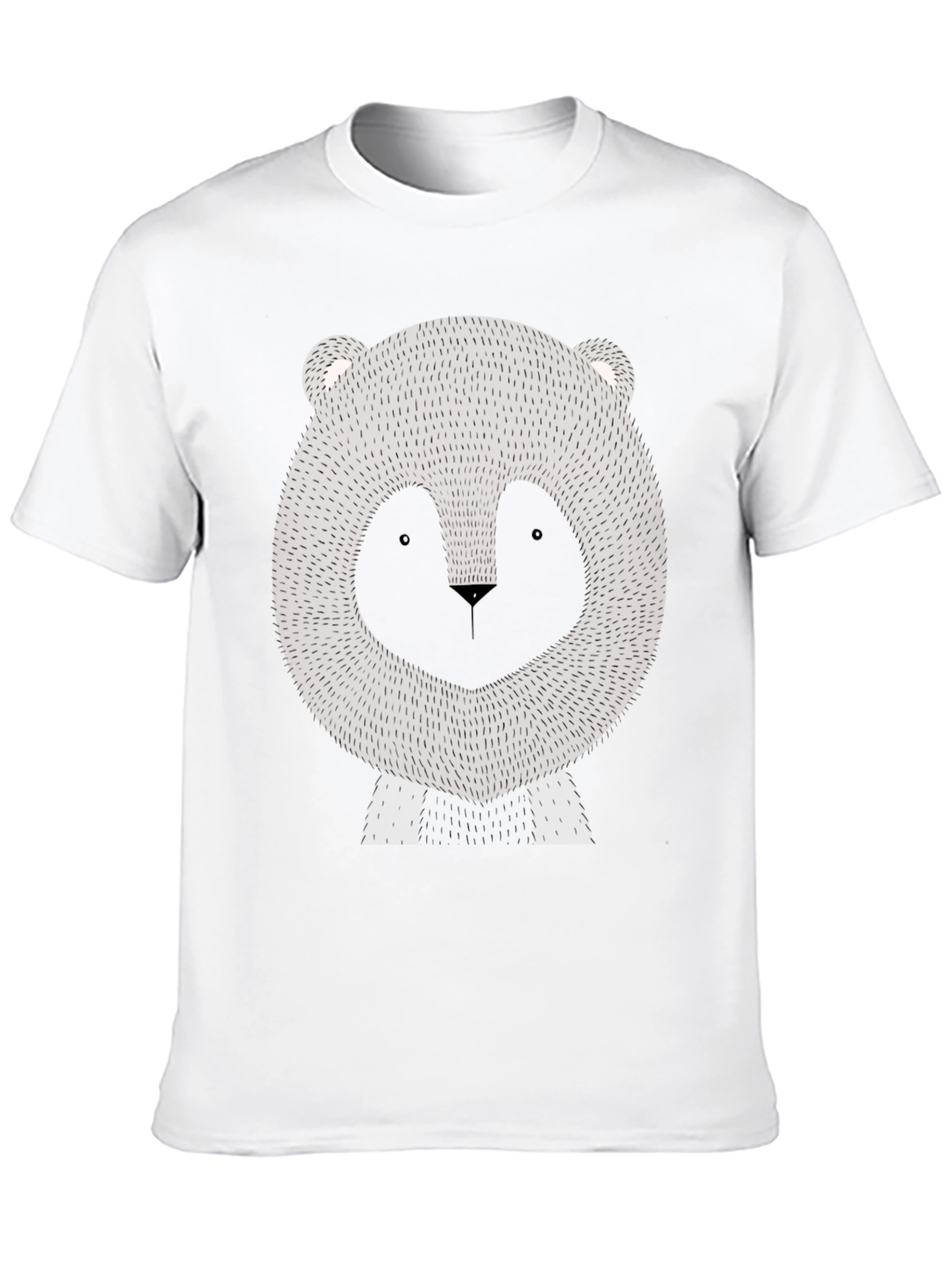 Bear Graphic Print T-Shirt - Black