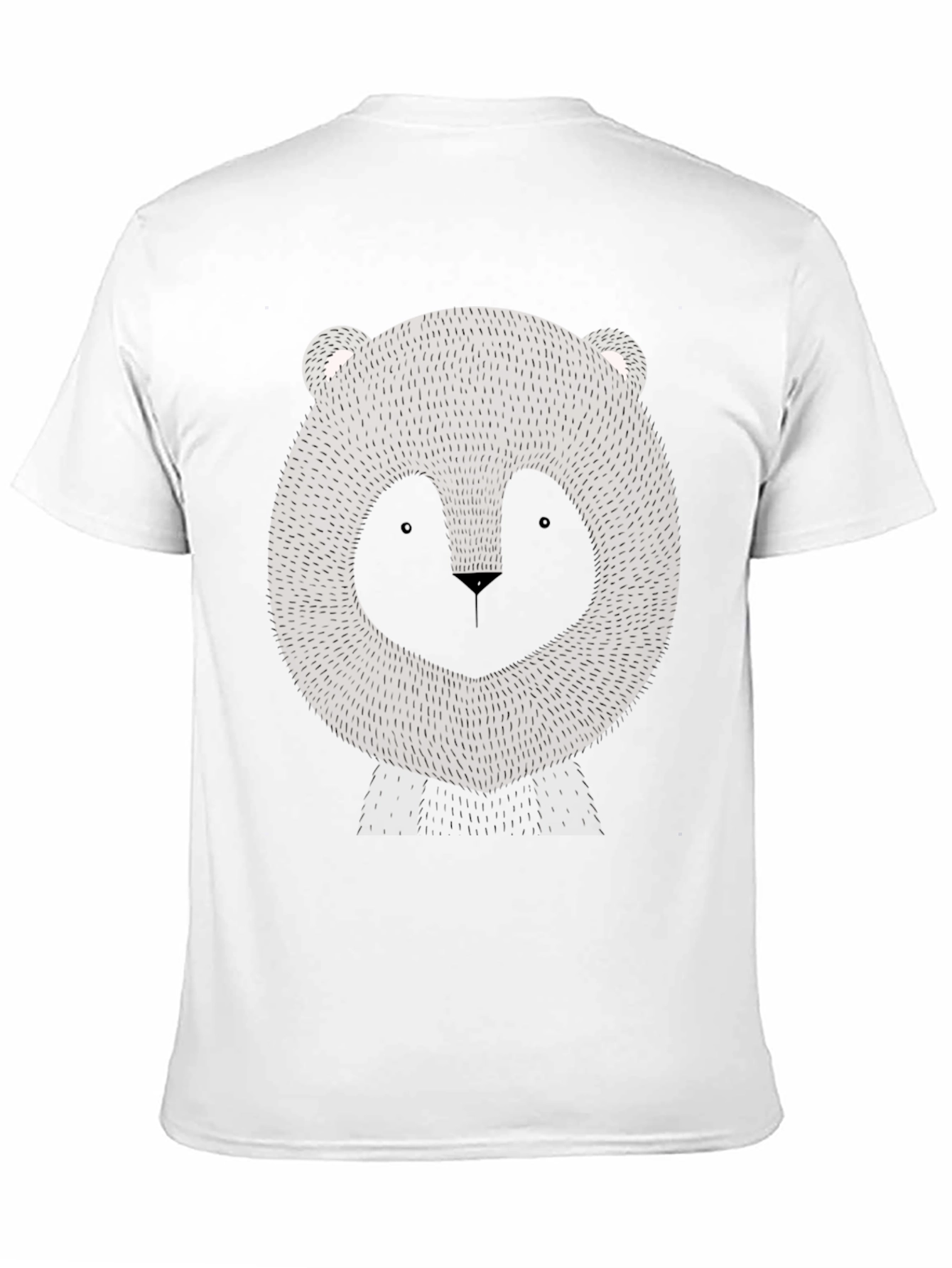 Bear Graphic Print T-Shirt - Black