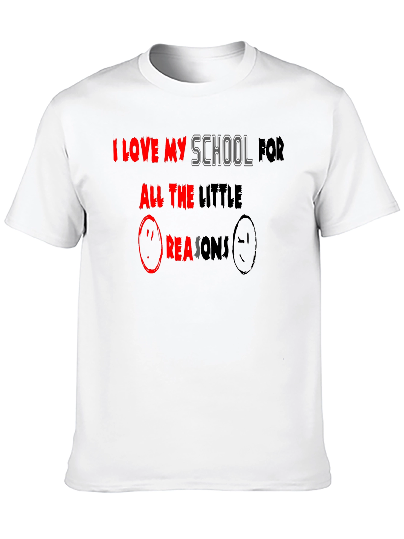 I Love My School T-Shirt - Black Graphic Tee
