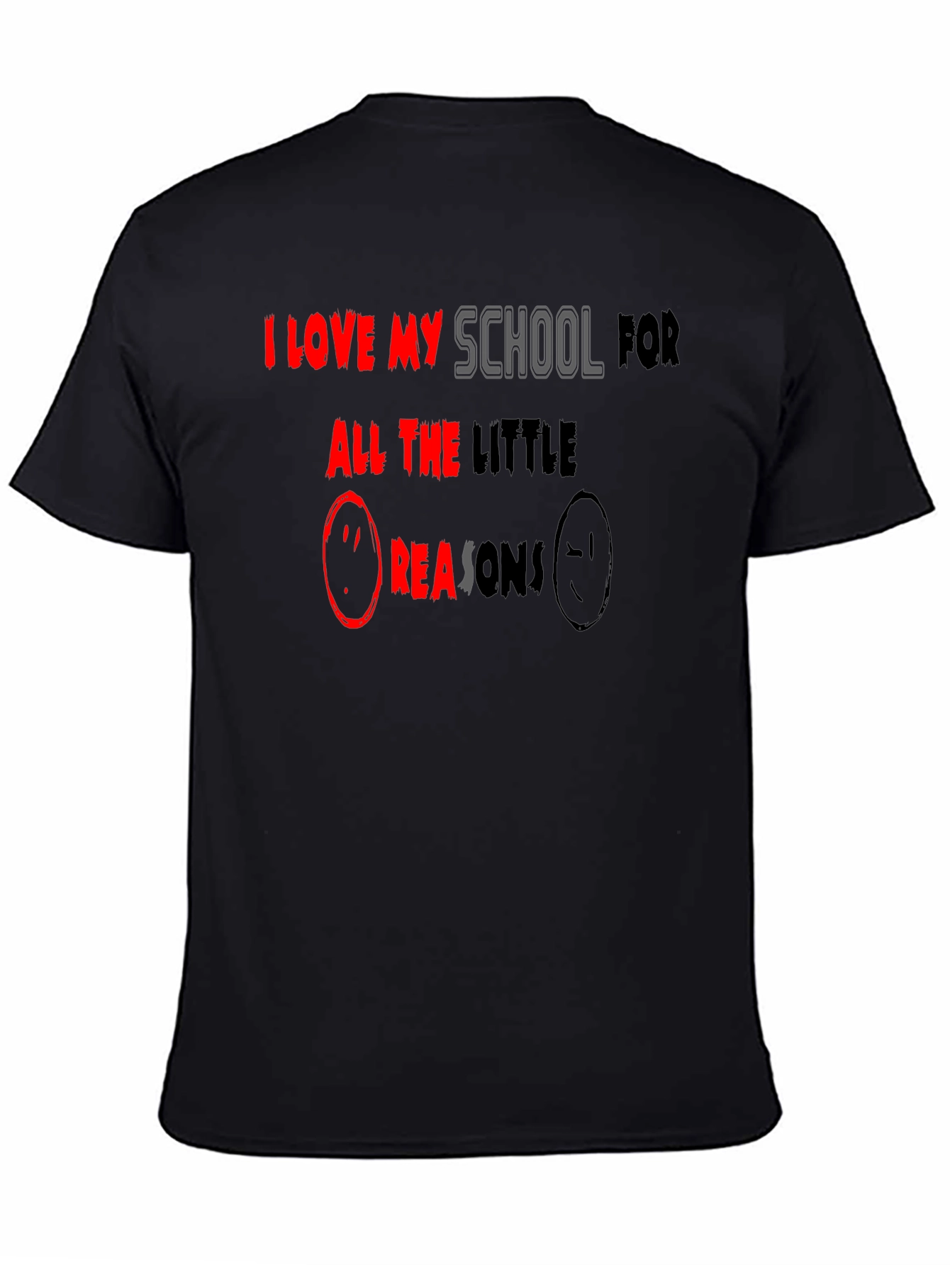 I Love My School T-Shirt - Black Graphic Tee