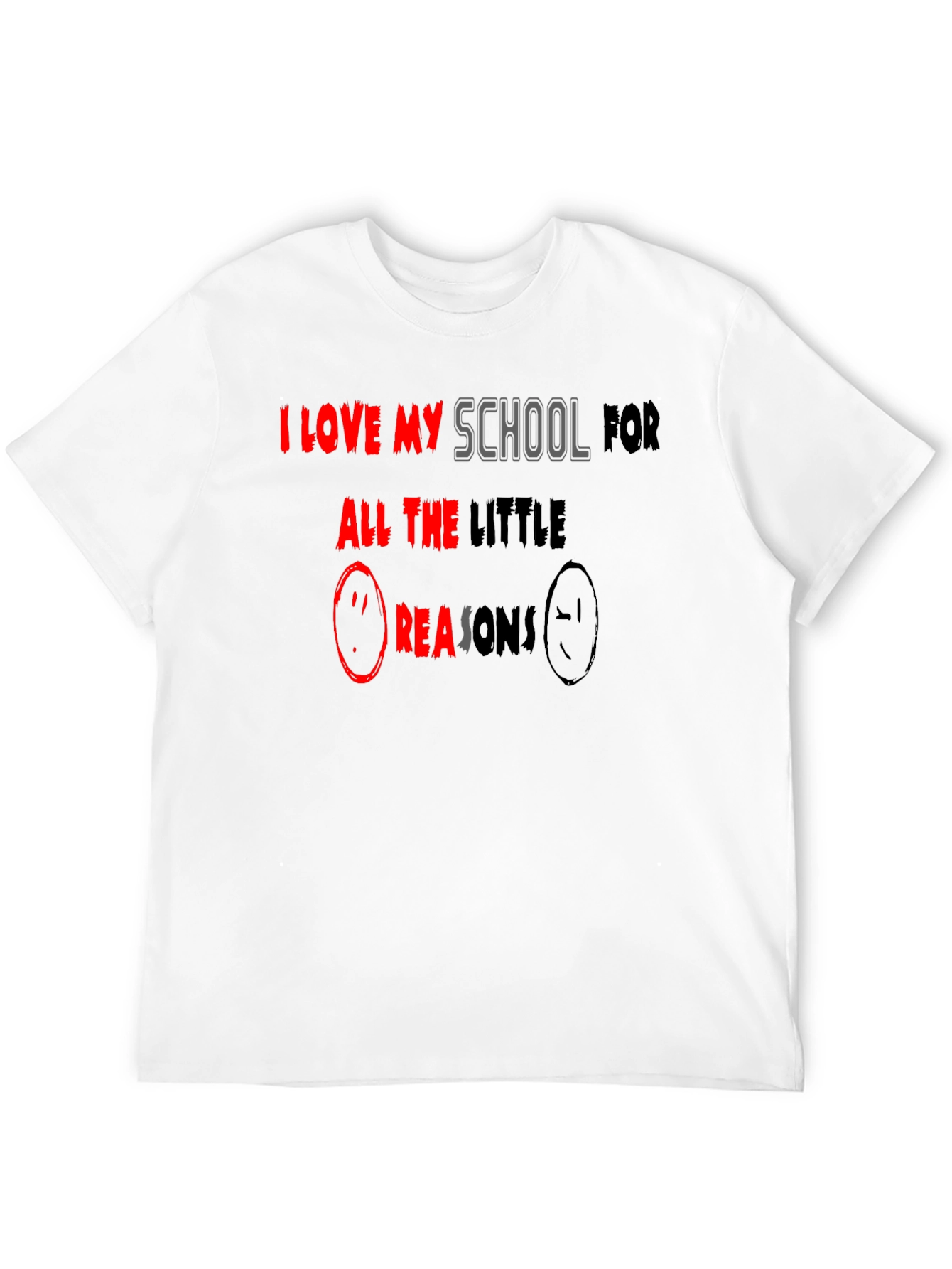 I Love My School T-Shirt - Black Graphic Tee
