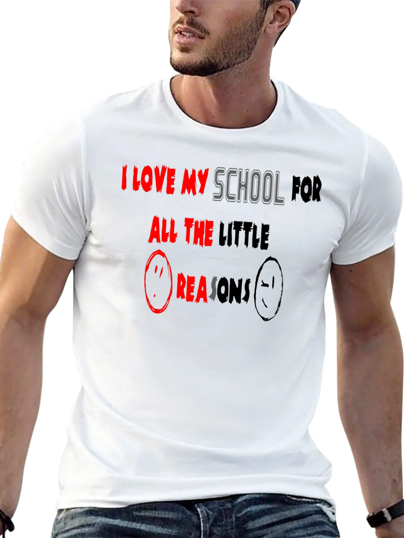 I Love My School T-Shirt - Black Graphic Tee