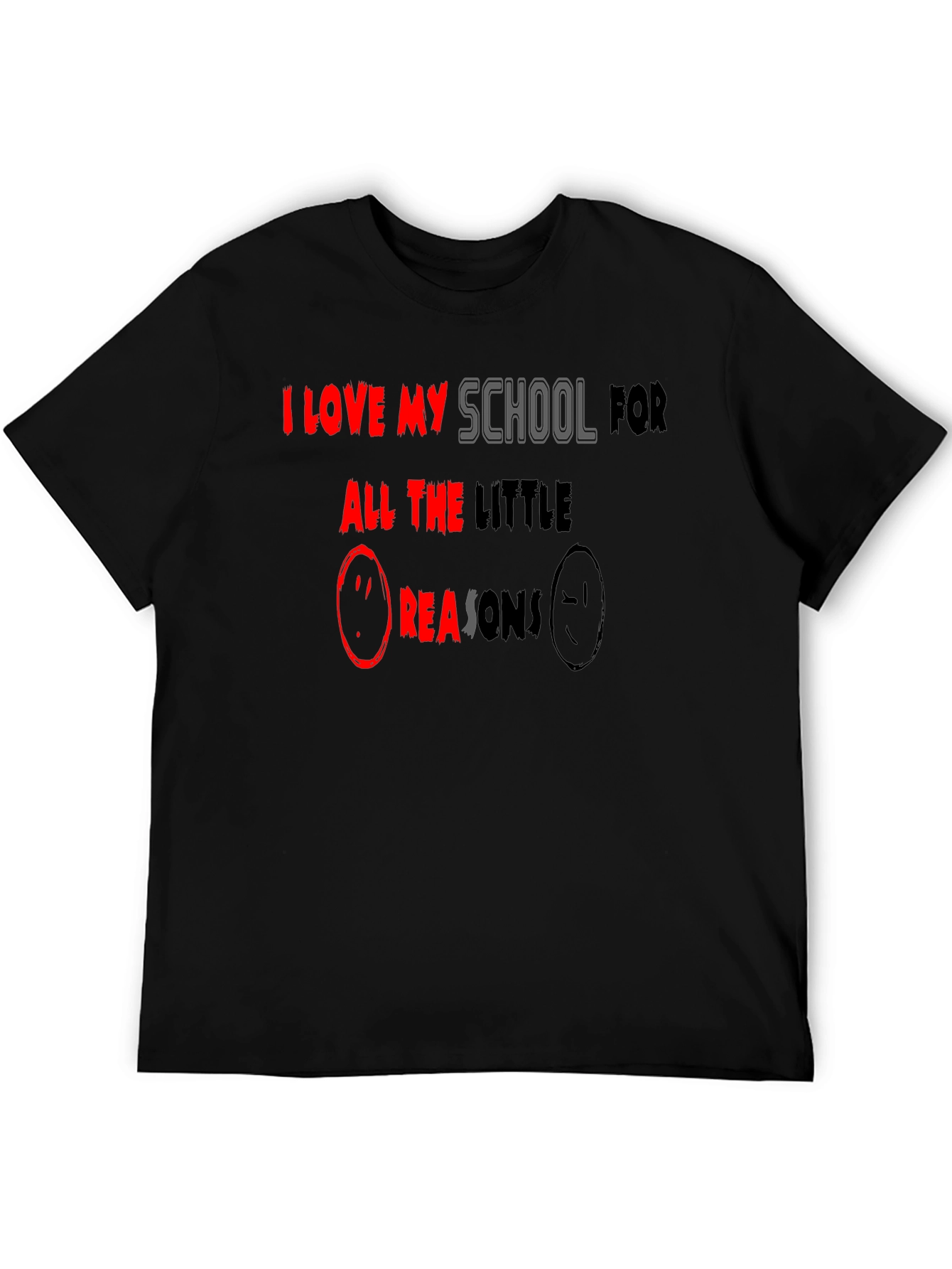 I Love My School T-Shirt - Black Graphic Tee