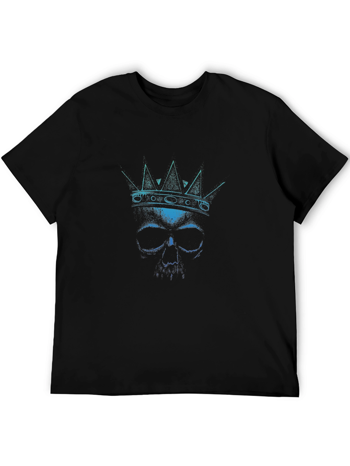 Skull King Graphic Tee - Black Cotton T-Shirt