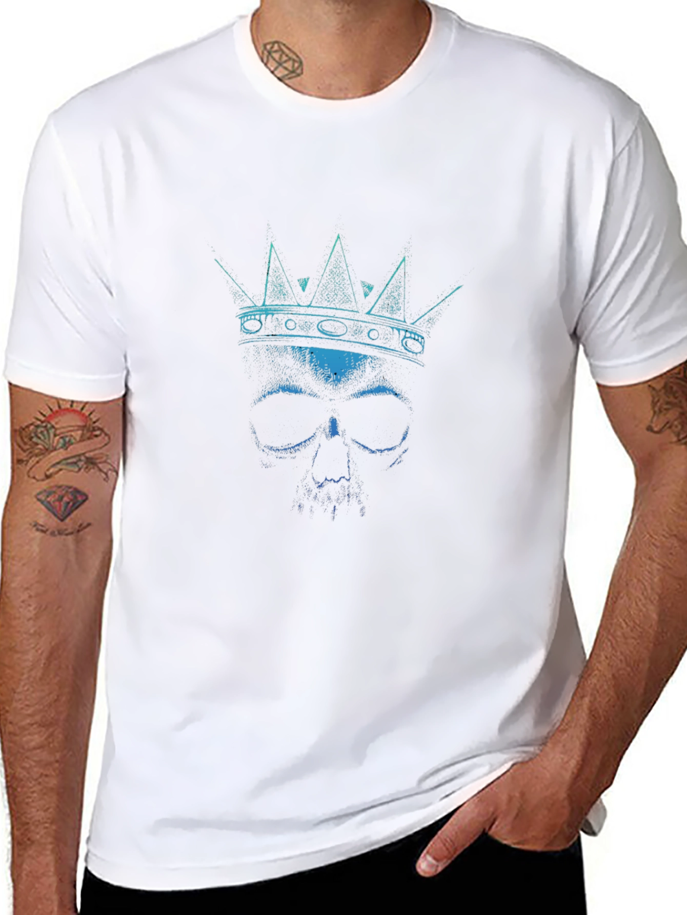 Skull King Graphic Tee - Black Cotton T-Shirt