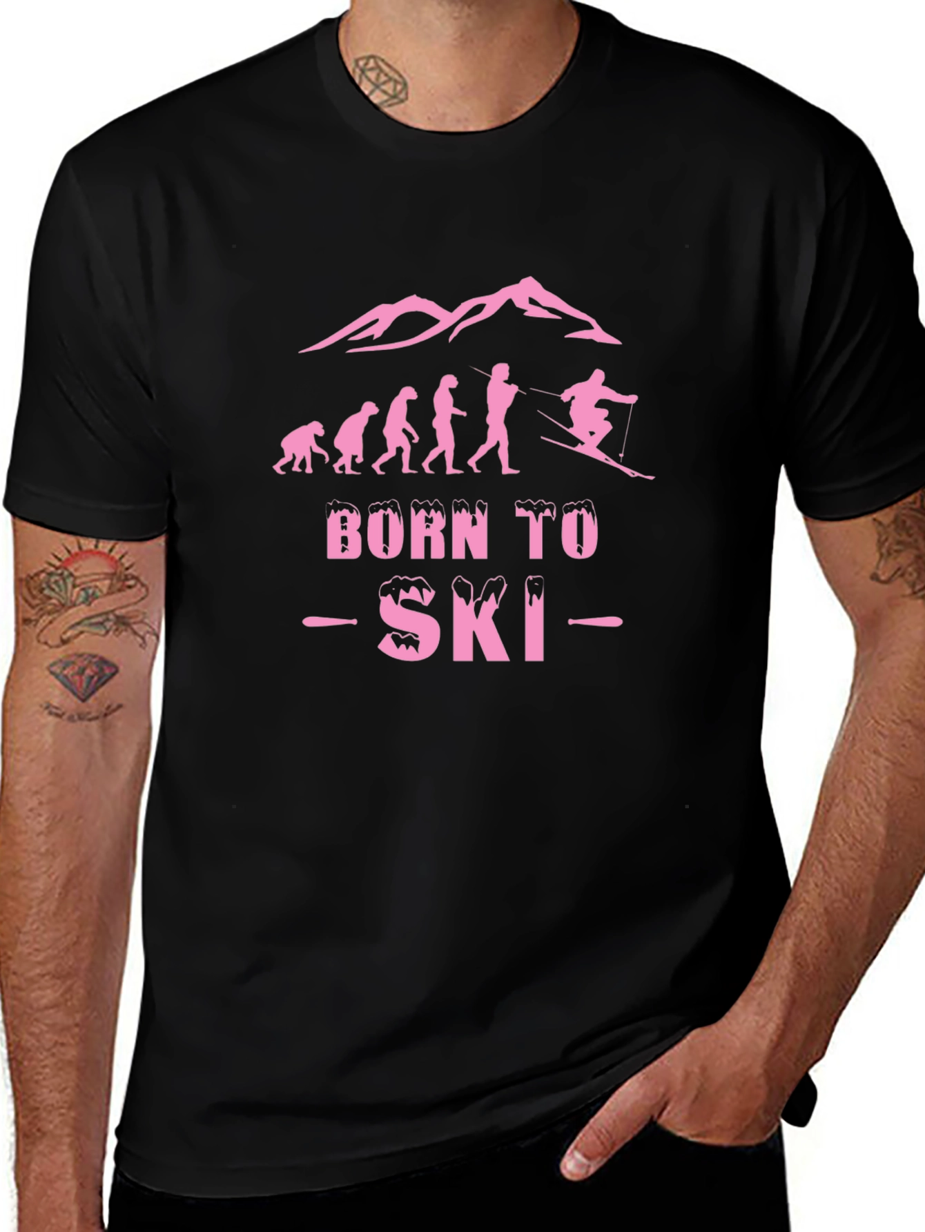 Born to Ski Evolution Graphic Tee