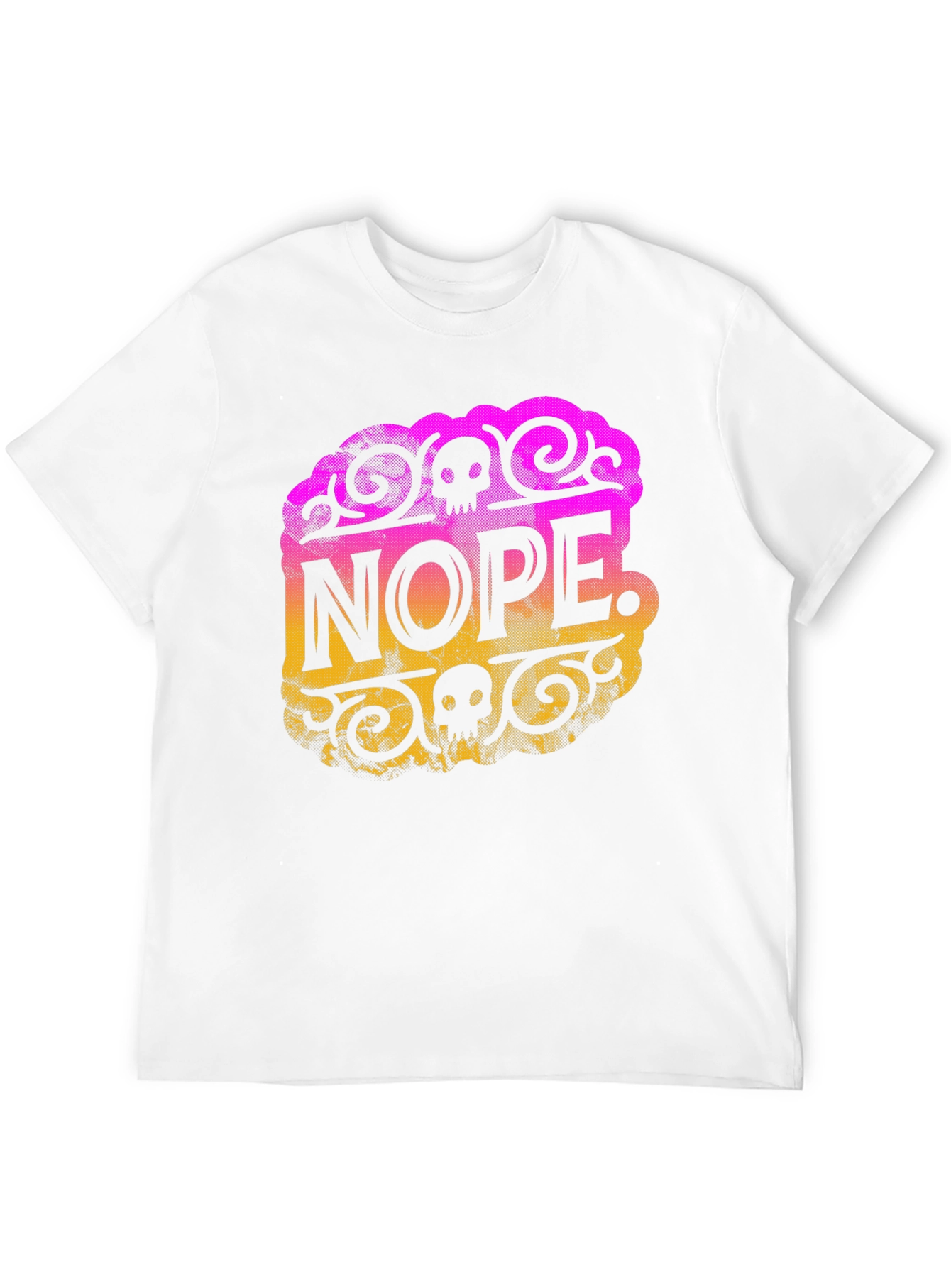 Nope. Skull Graphic Black T-Shirt