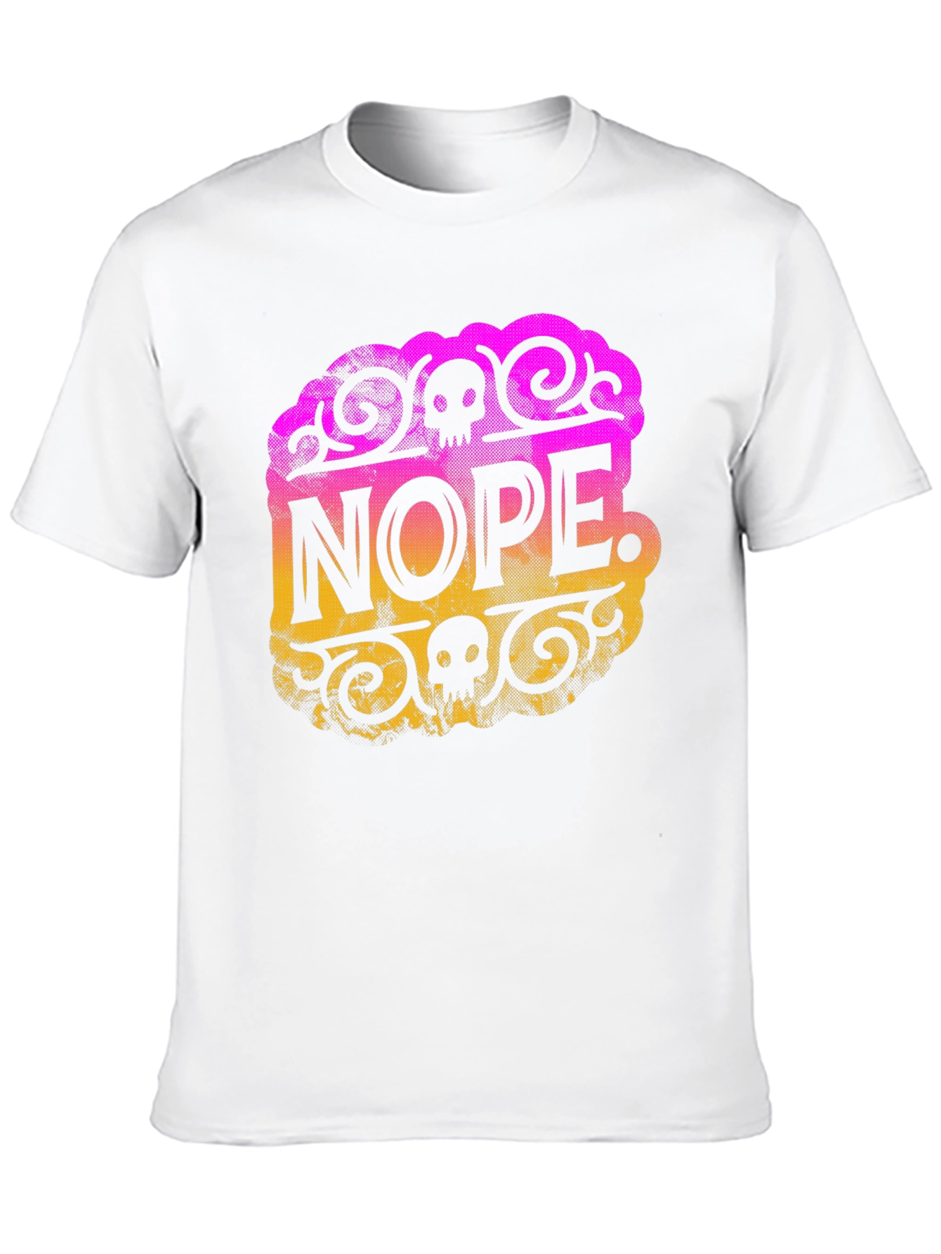 Nope. Skull Graphic Black T-Shirt