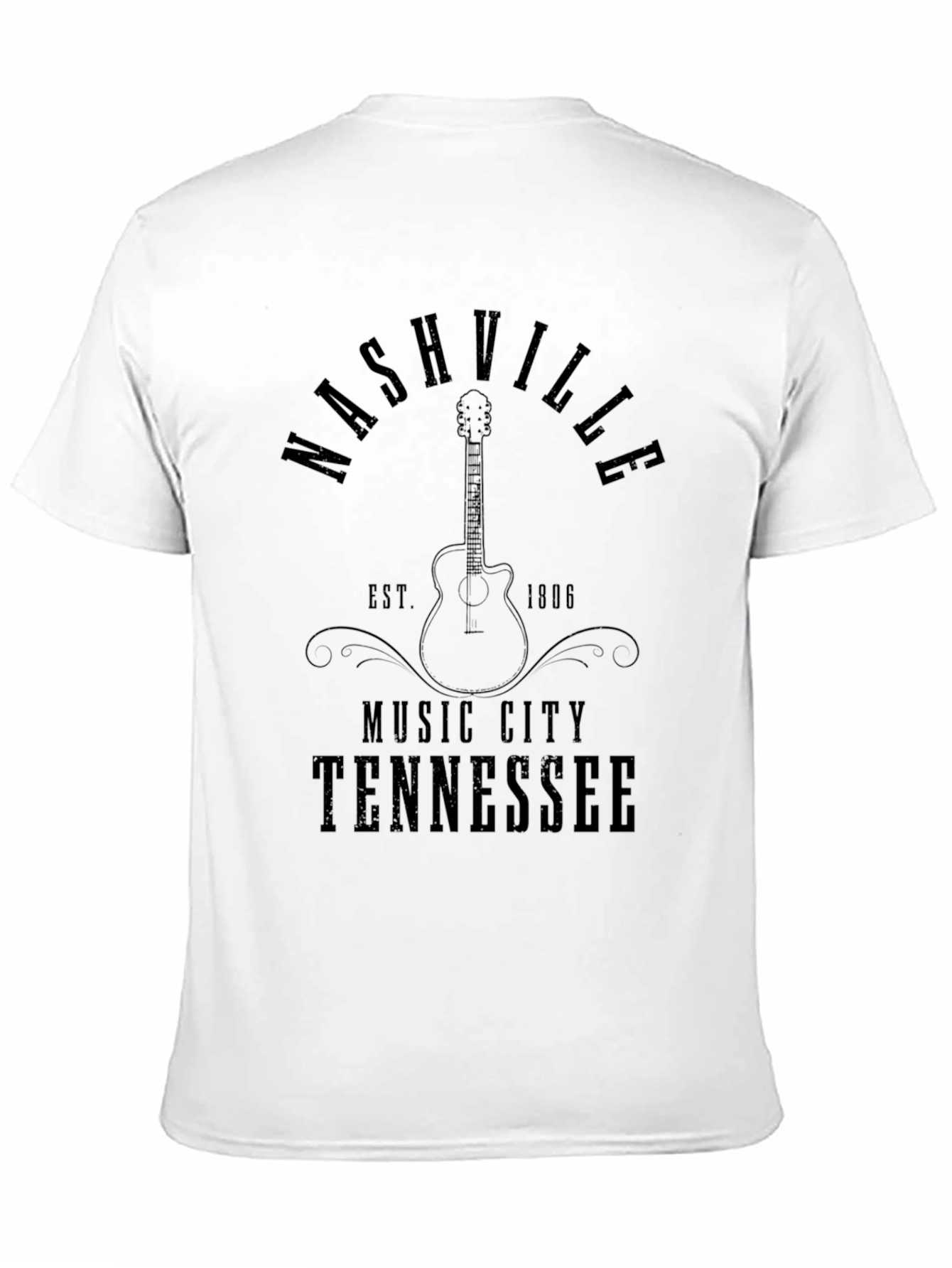 Nashville Tennessee Music City Guitar T-Shirt
