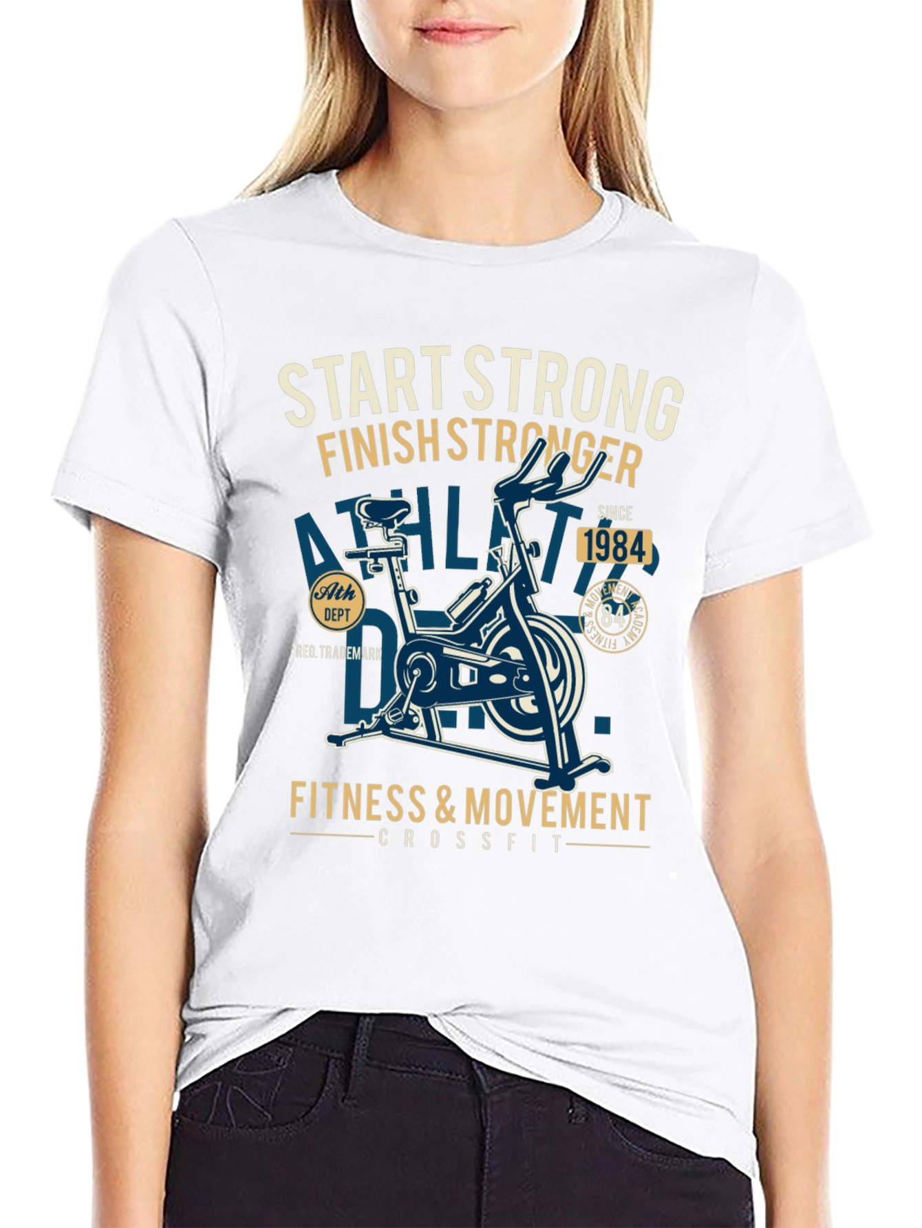 Start Strong Finish Stronger Fitness T-Shirt