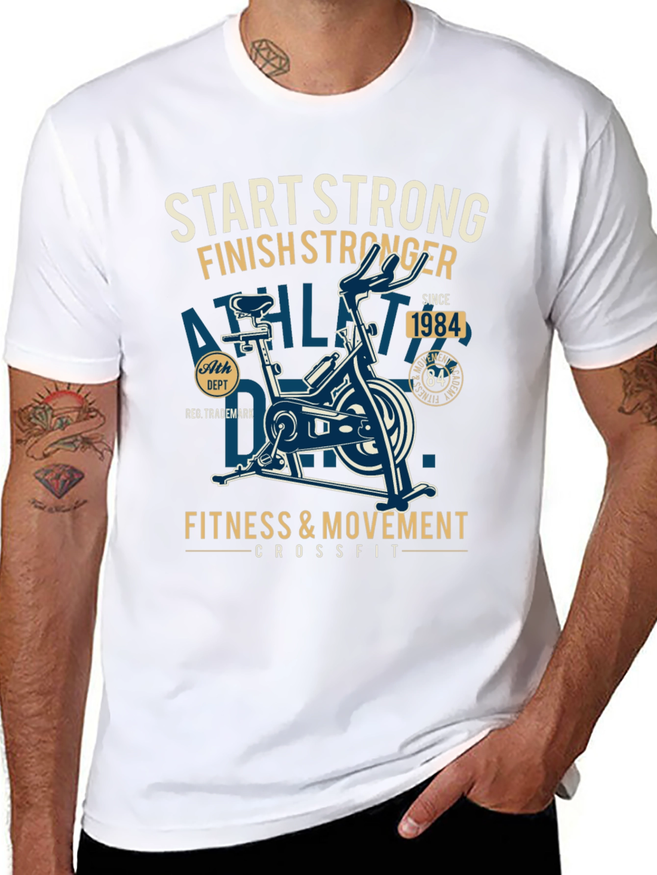Start Strong Finish Stronger Fitness T-Shirt