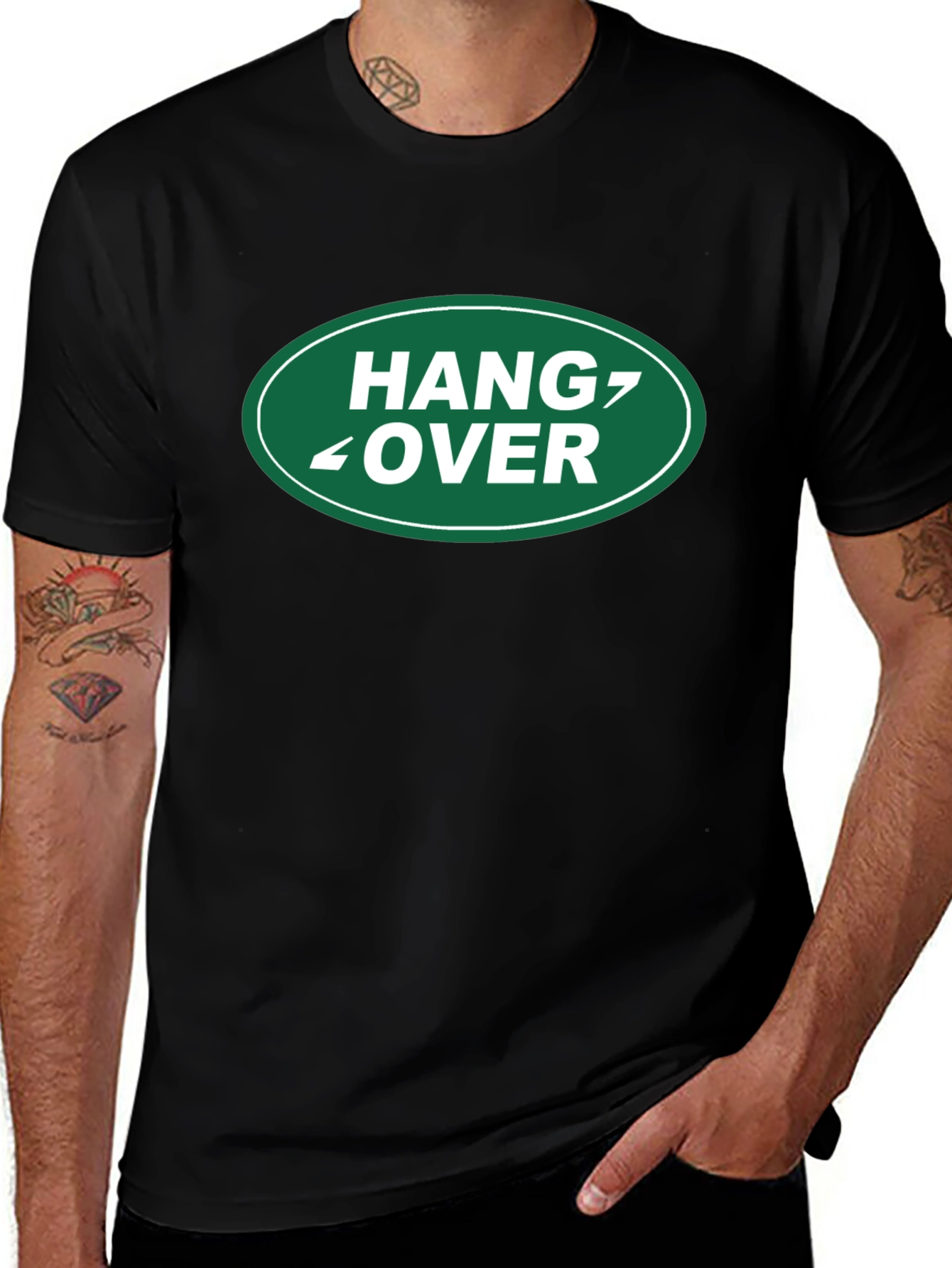 Hangover Parody Graphic Tee - Novelty Black T-Shirt