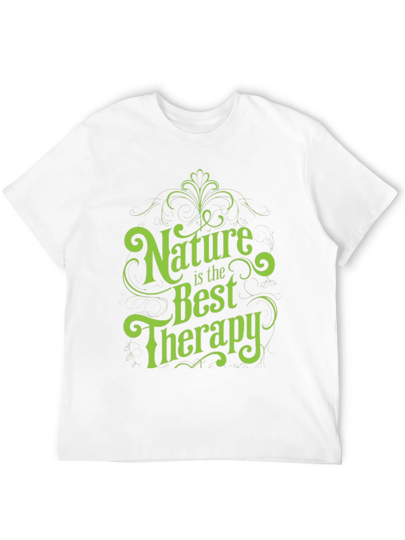 Nature is the Best Therapy Black Graphic Tee