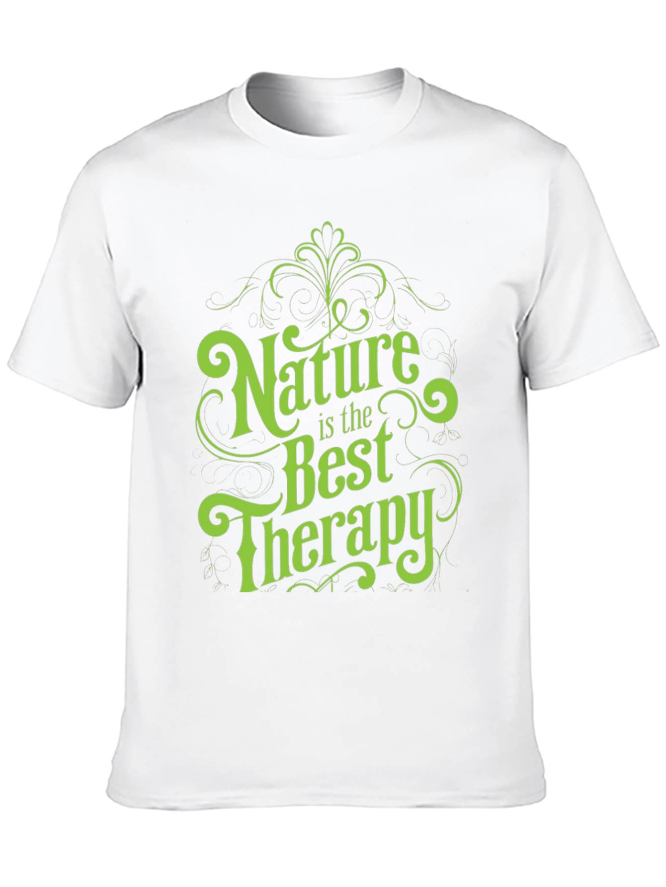 Nature is the Best Therapy Black Graphic Tee