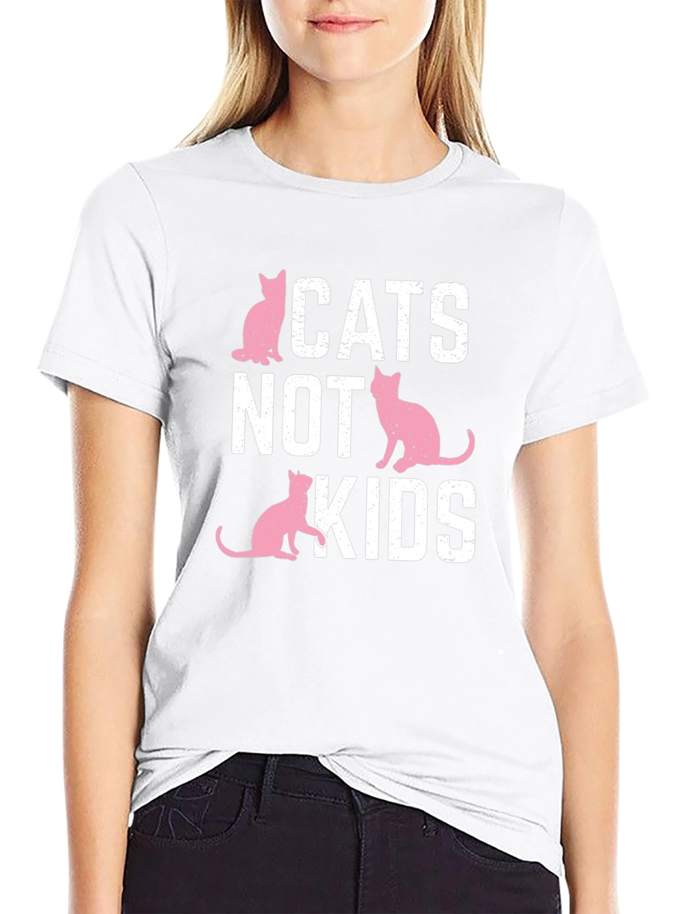 Cats Not Kids T-Shirt - Funny Cat Lover Tee