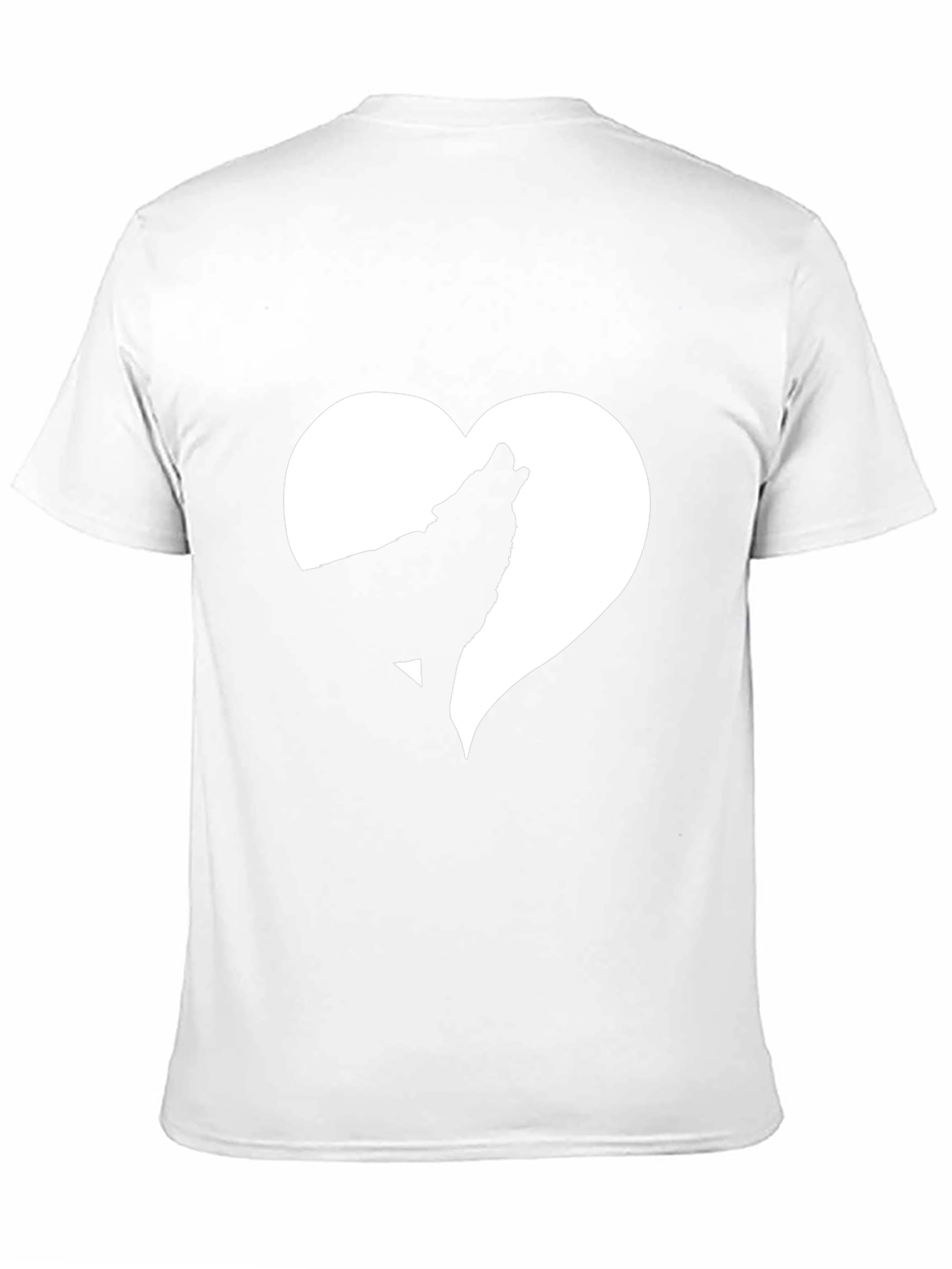 Wolf Heart Graphic Tee - Black Cotton T-Shirt