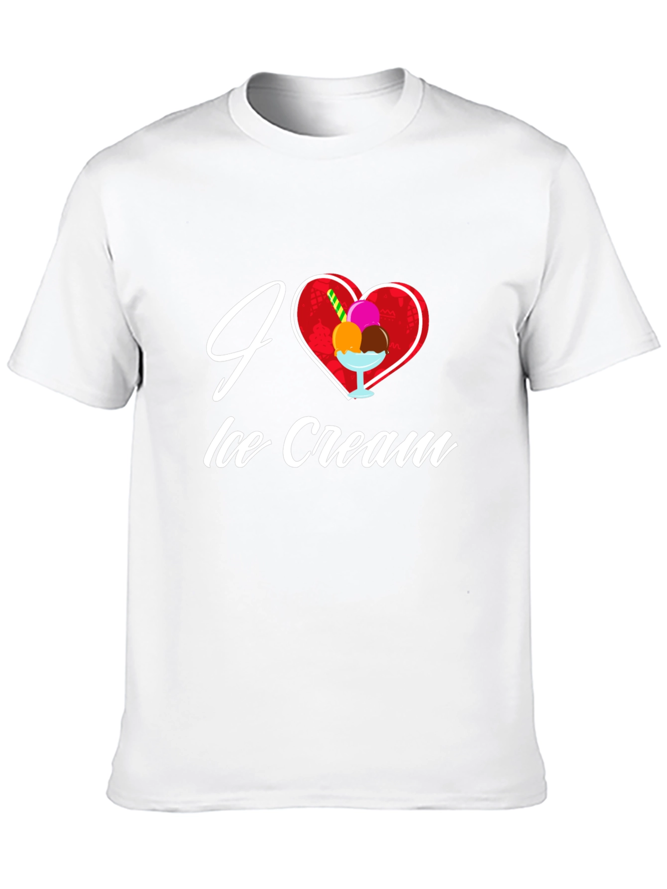 I Love Ice Cream Graphic Tee - Black