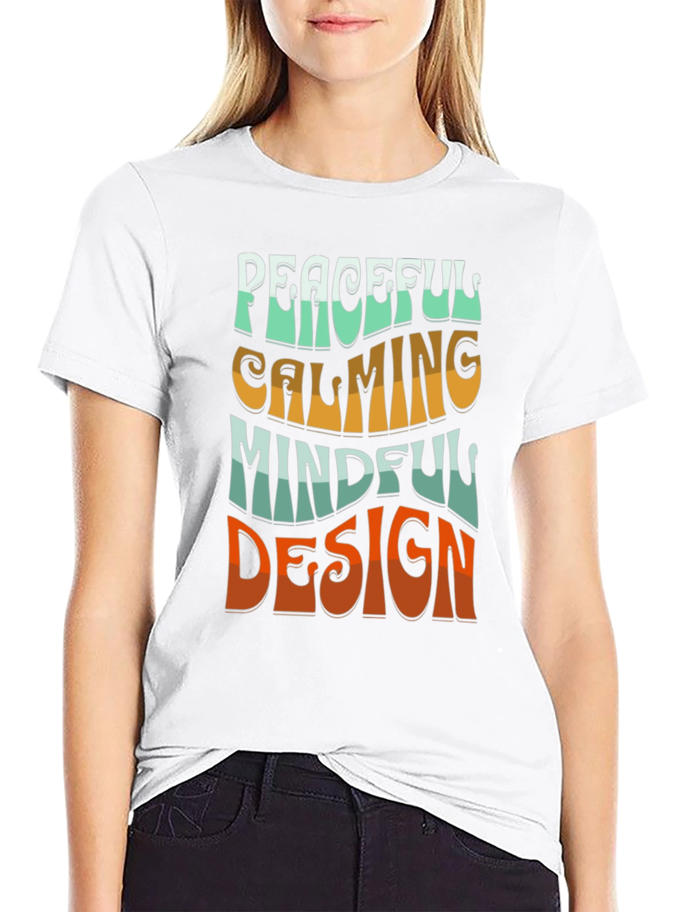 Peaceful Mindful Design Graphic Tee
