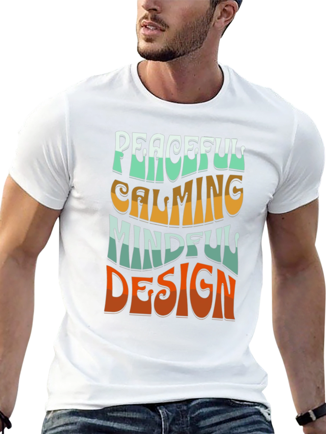 Peaceful Mindful Design Graphic Tee