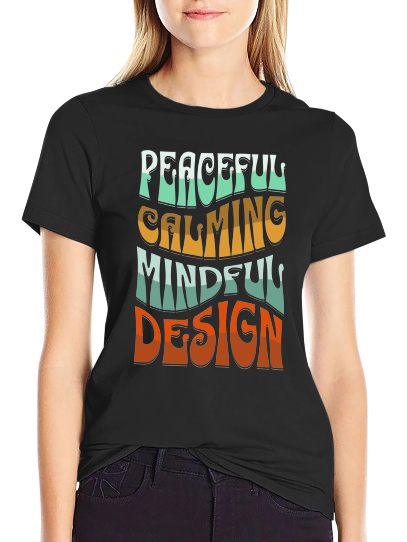 Peaceful Mindful Design Graphic Tee