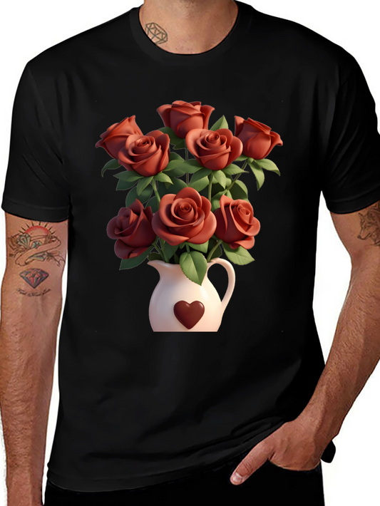 Floral Heart Vase T-Shirt