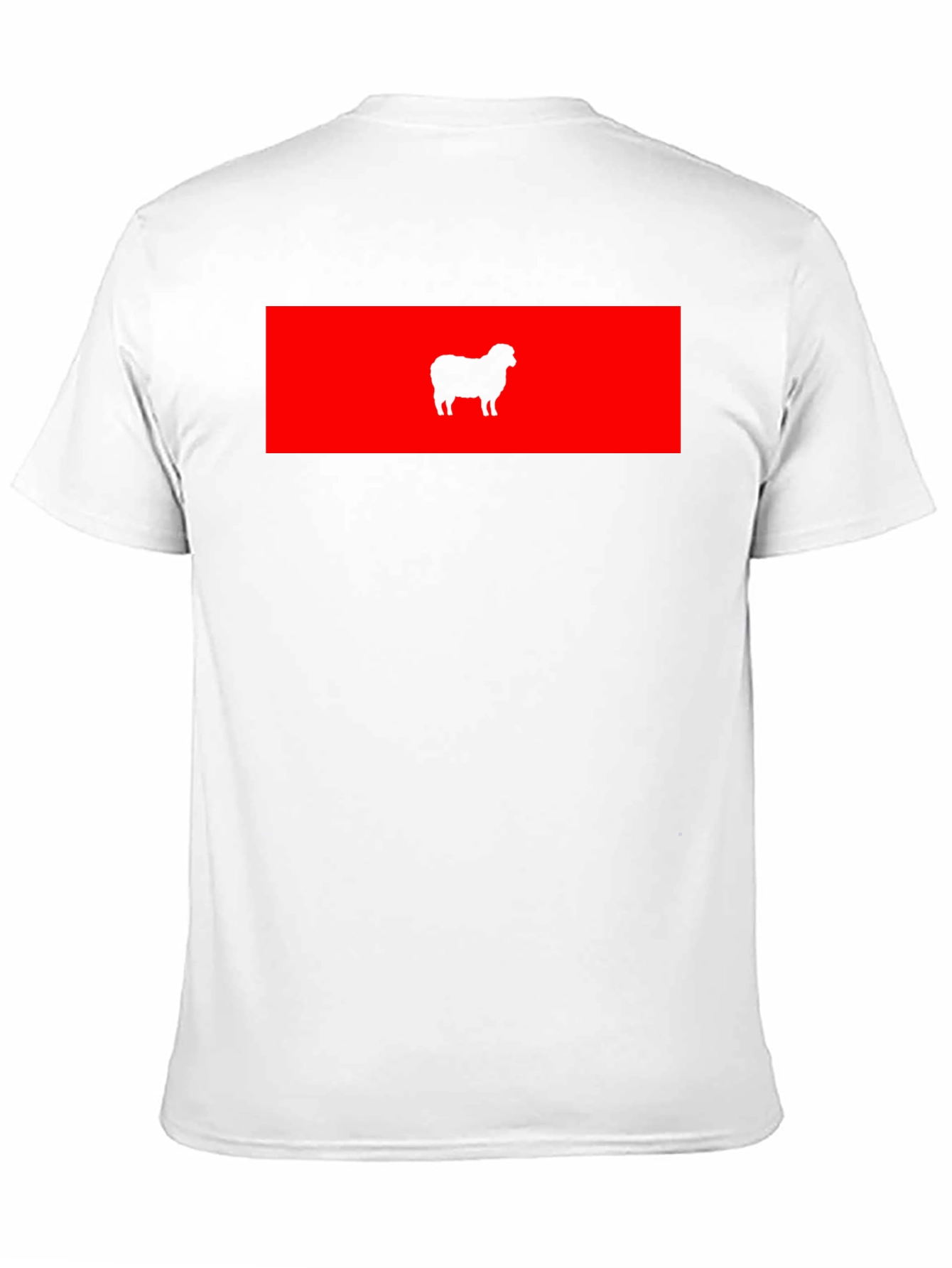 Red Sheep Silhouette Black T-Shirt - Unique Graphic Tee